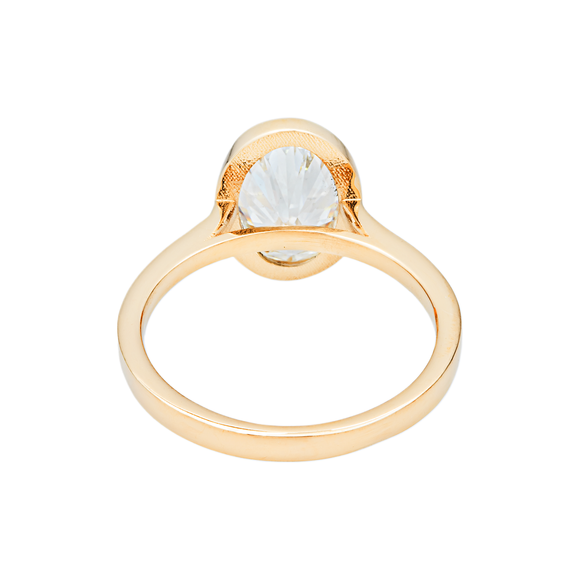 14K Yellow Gold Solitaire Oval Diamond Ring 2.55ct