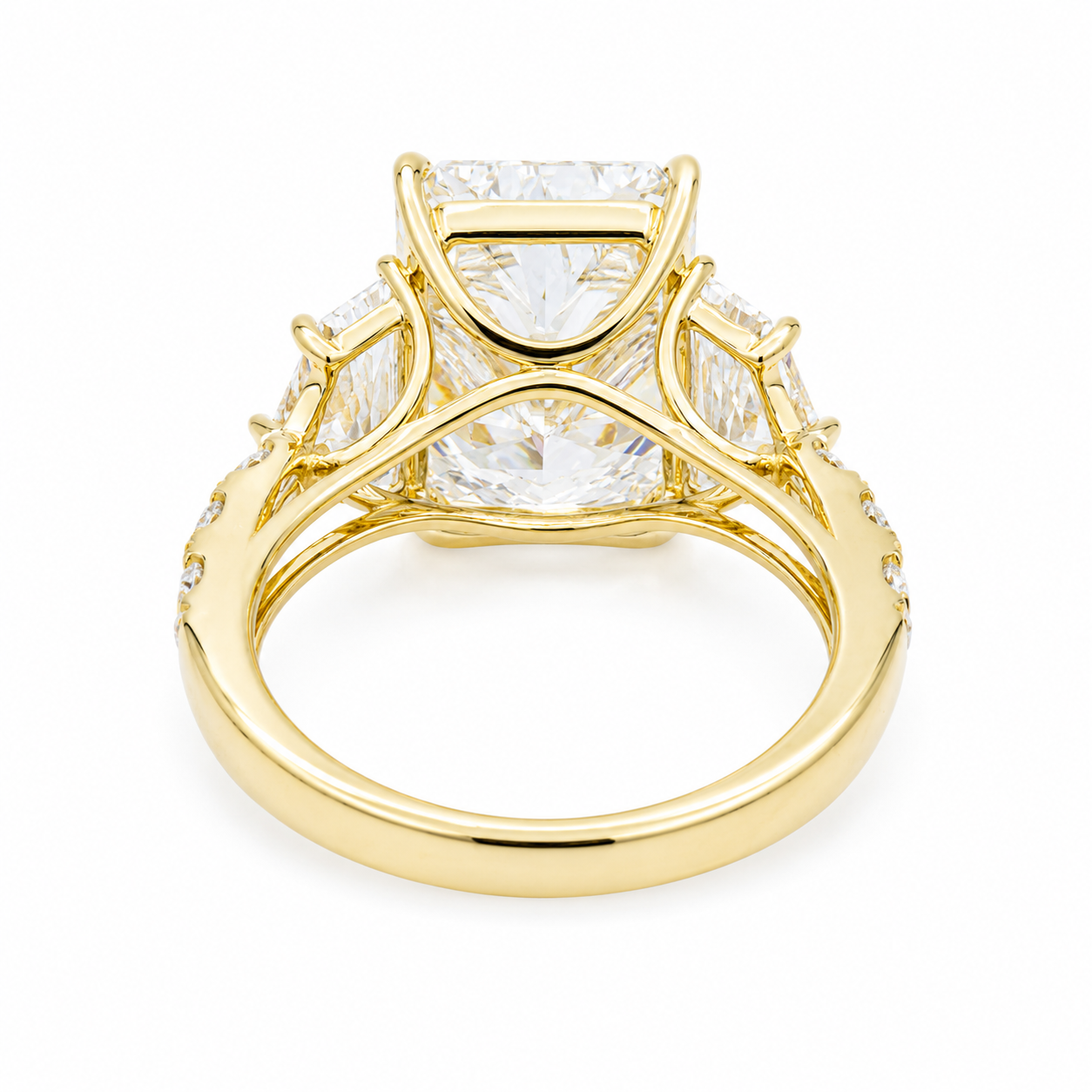 14K Yellow Gold 8.02ct Radiant Diamond Engagement Ring 10.23ctw