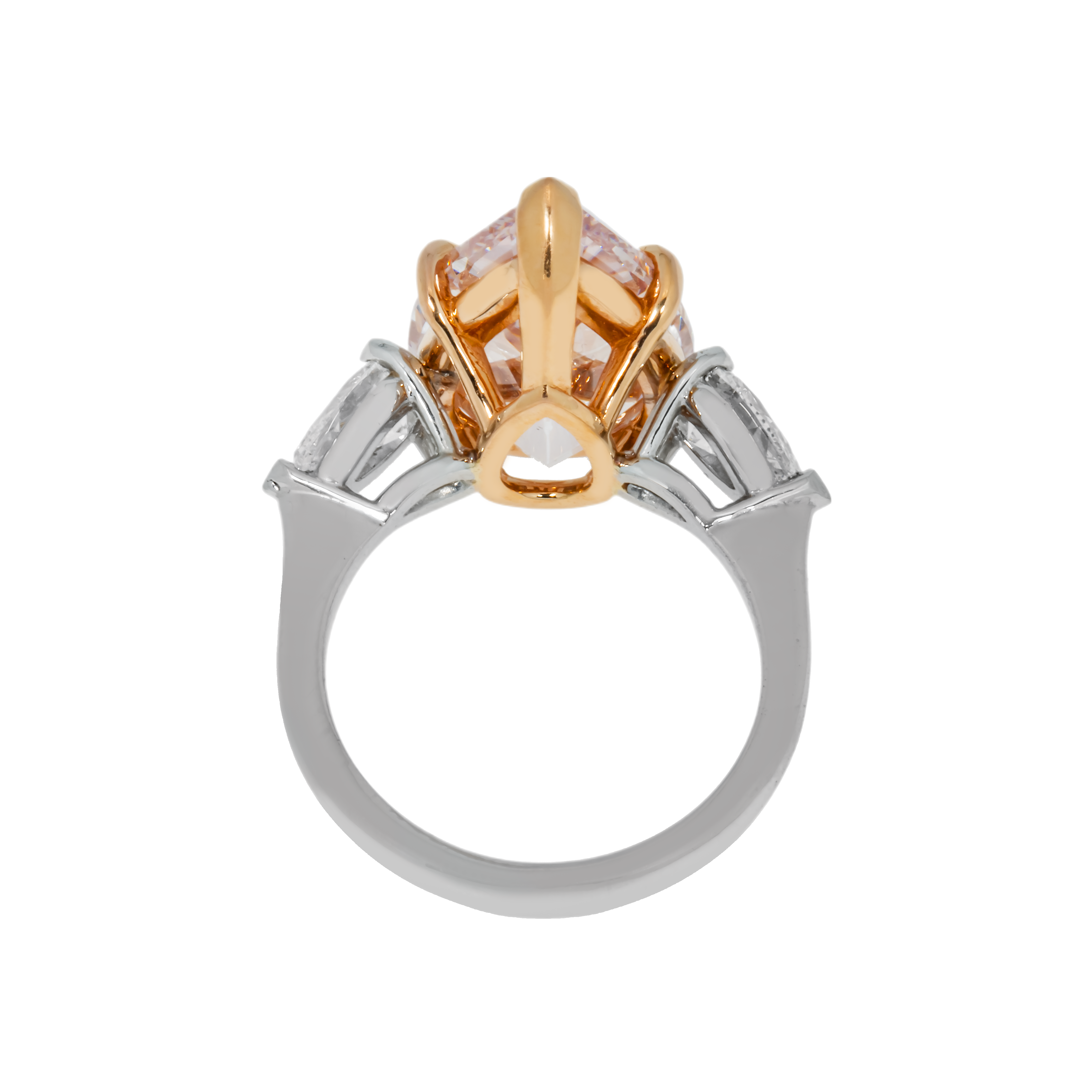 Gia Platinum 8.88Ct Fip Triple Pear Cut Diamond Engagement Ring 10.04Ctw Bridal