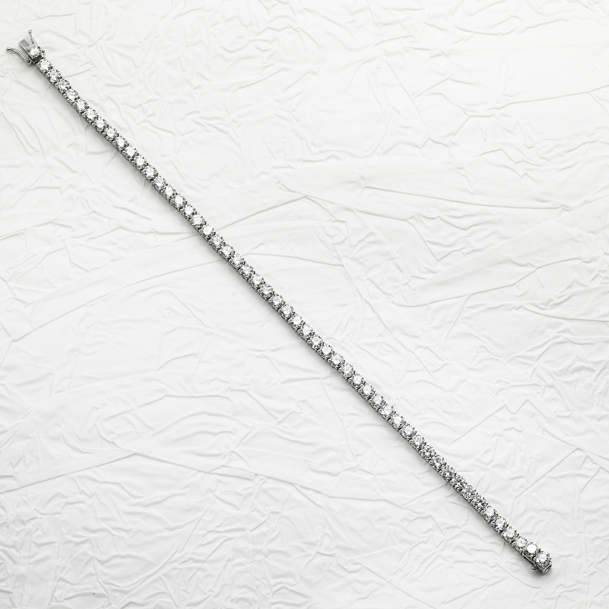White Gold Round Cut Diamond Tennis Bracelet 9.85ct *Best Seller*