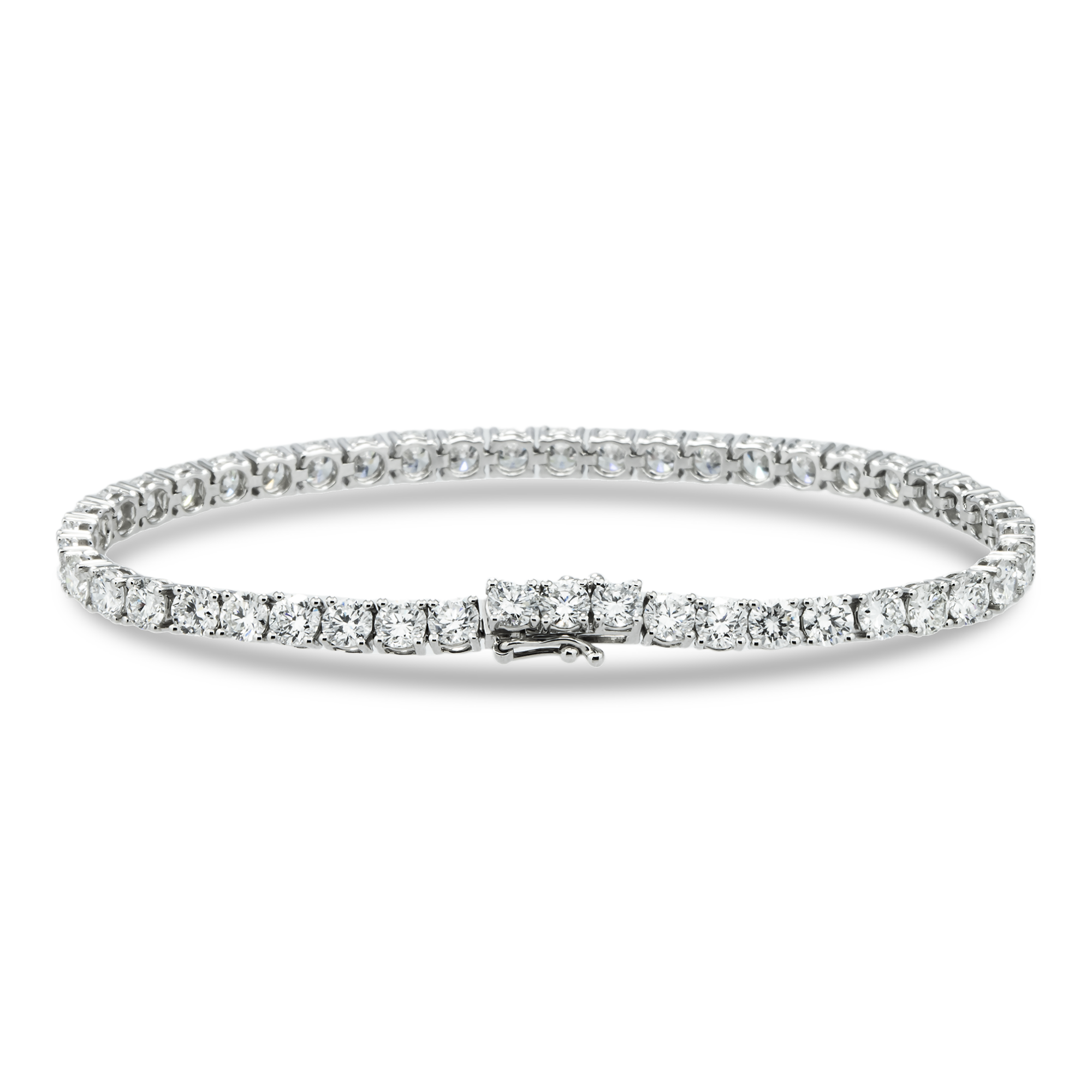 White Gold Round Cut Diamond Tennis Bracelet 7.0ct