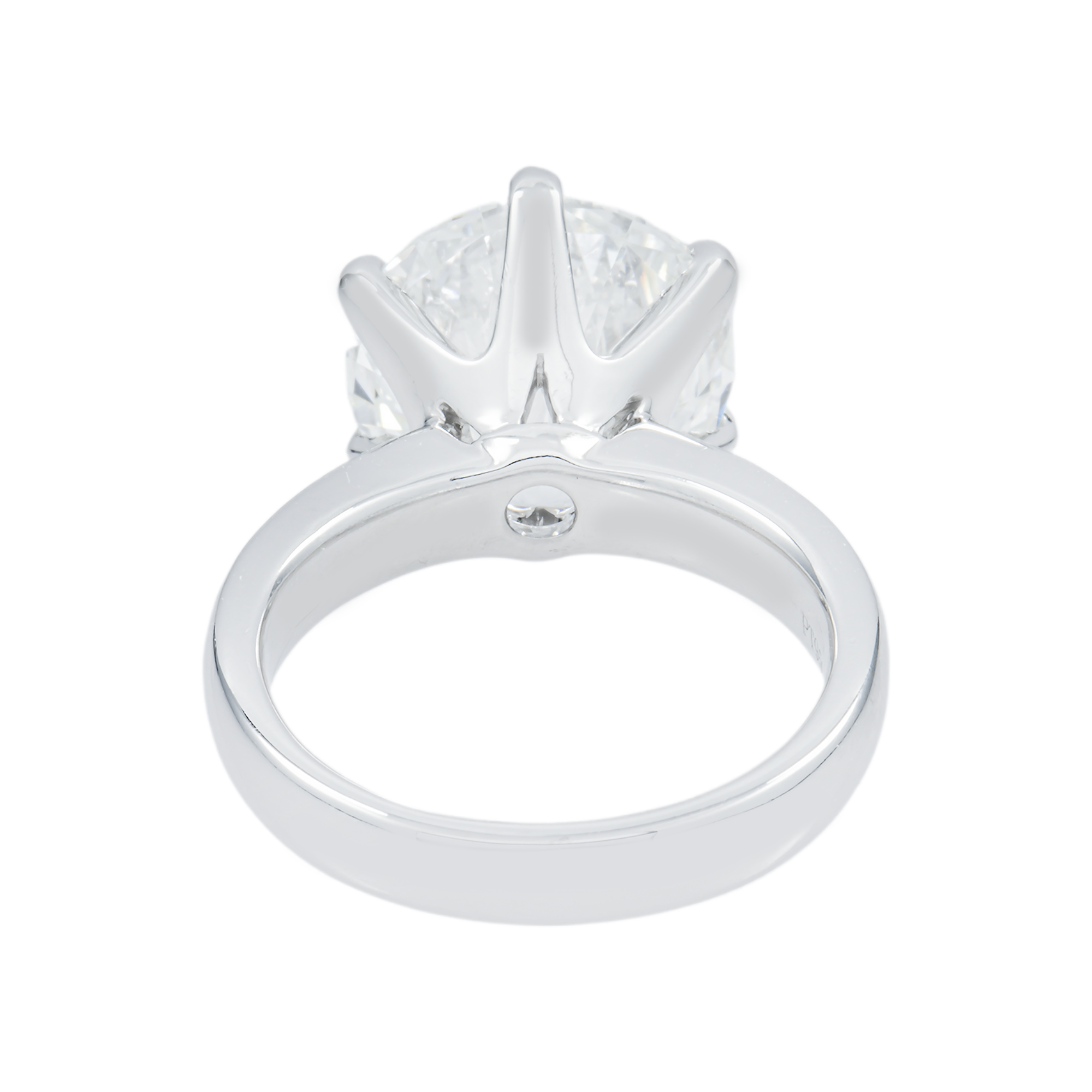 Platinum 7.17ctw Round Solitaire Diamond Engagement Ring