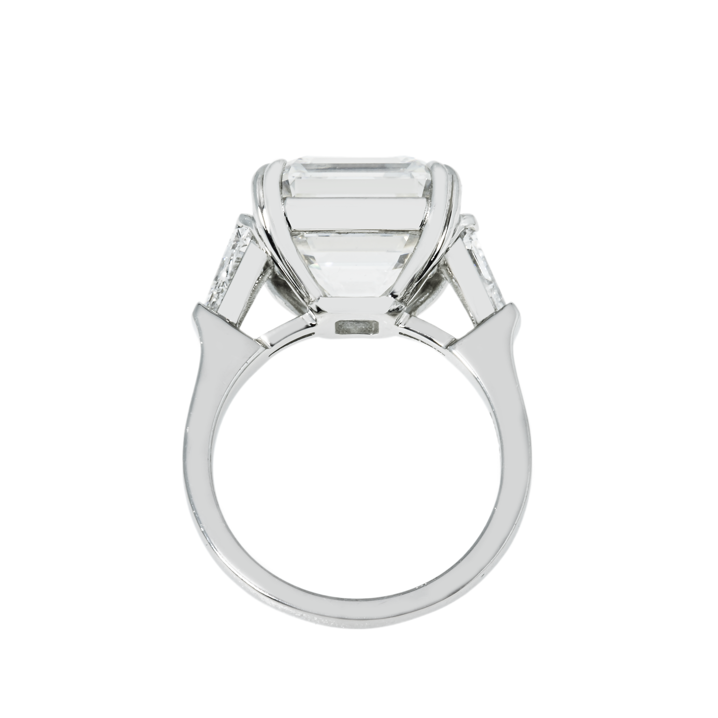 GIA Platinum 11.91ct Asscher Cut Diamond Engagement Ring 12.69ctw