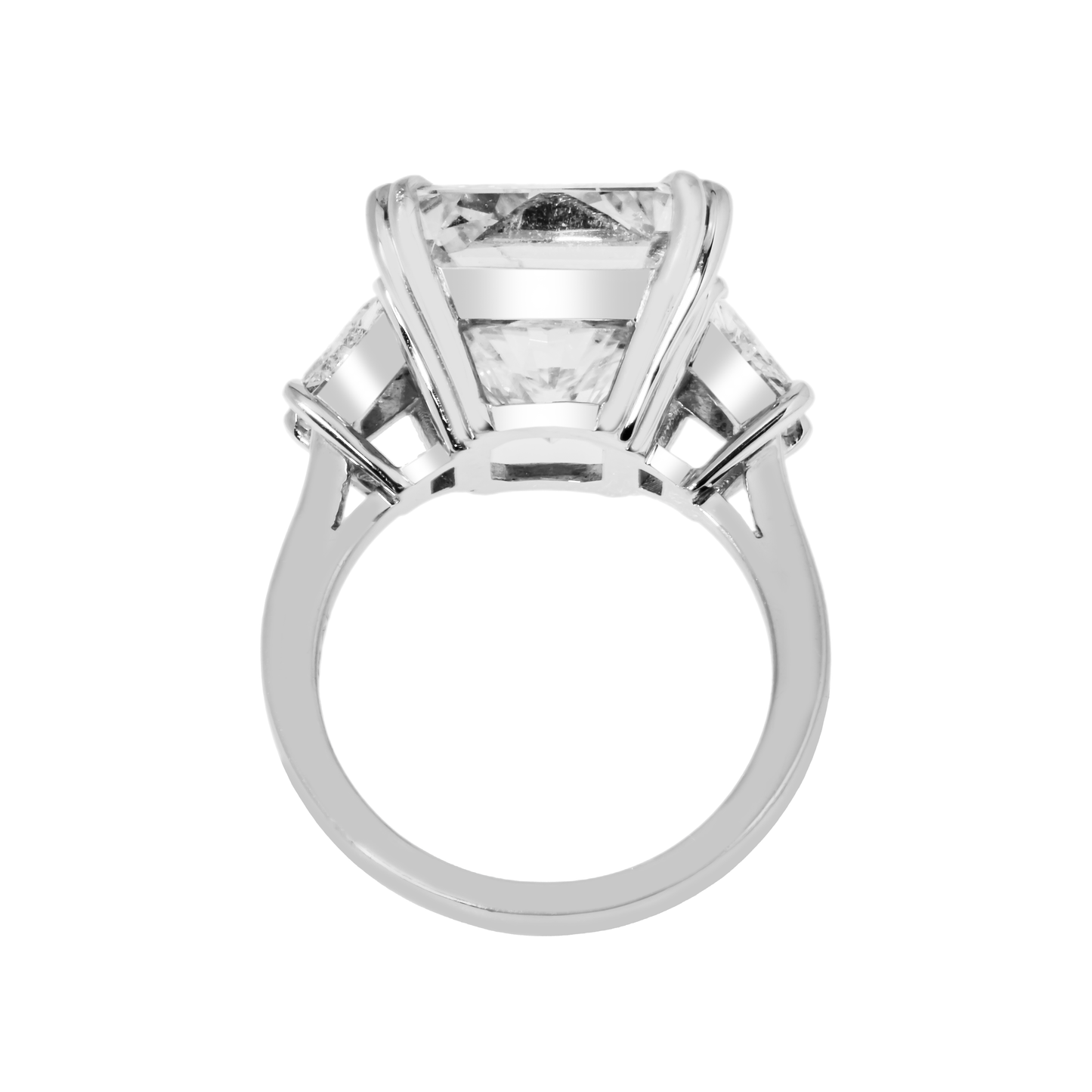 GIA Platinum 13.08ct Radiant Cut Diamond Engagement Ring 14.46ctw