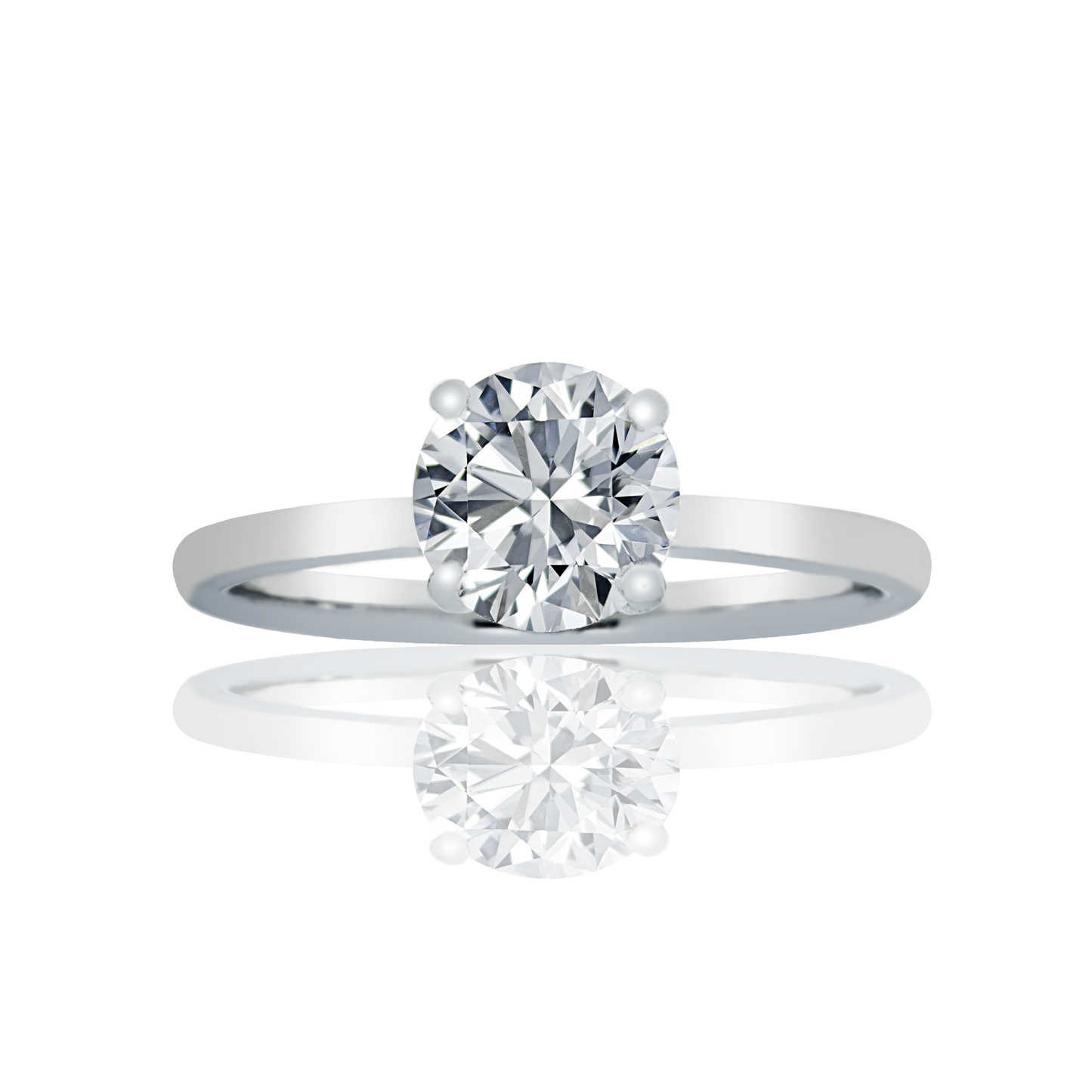 Platinum 1.20ct Round Cut Solitaire Diamond Engagement Ring