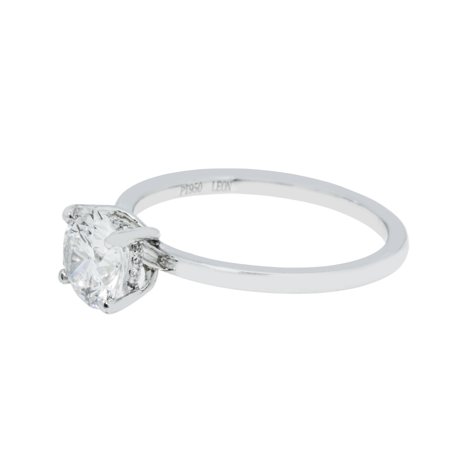 Platinum 1.20ct Round Cut Solitaire Diamond Engagement Ring