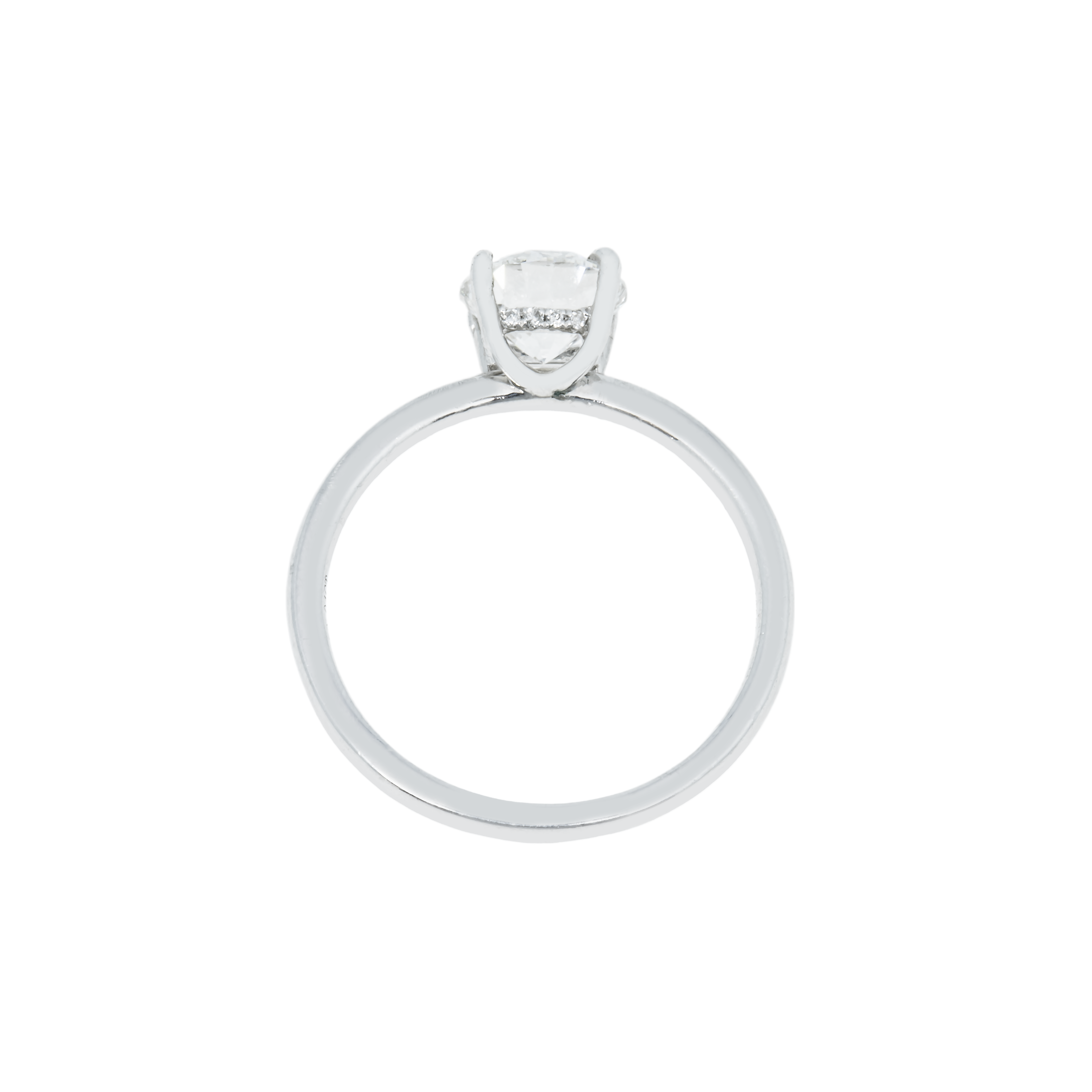 Platinum 1.20Ct Round Cut Solitaire Diamond Engagement Ring Bridal