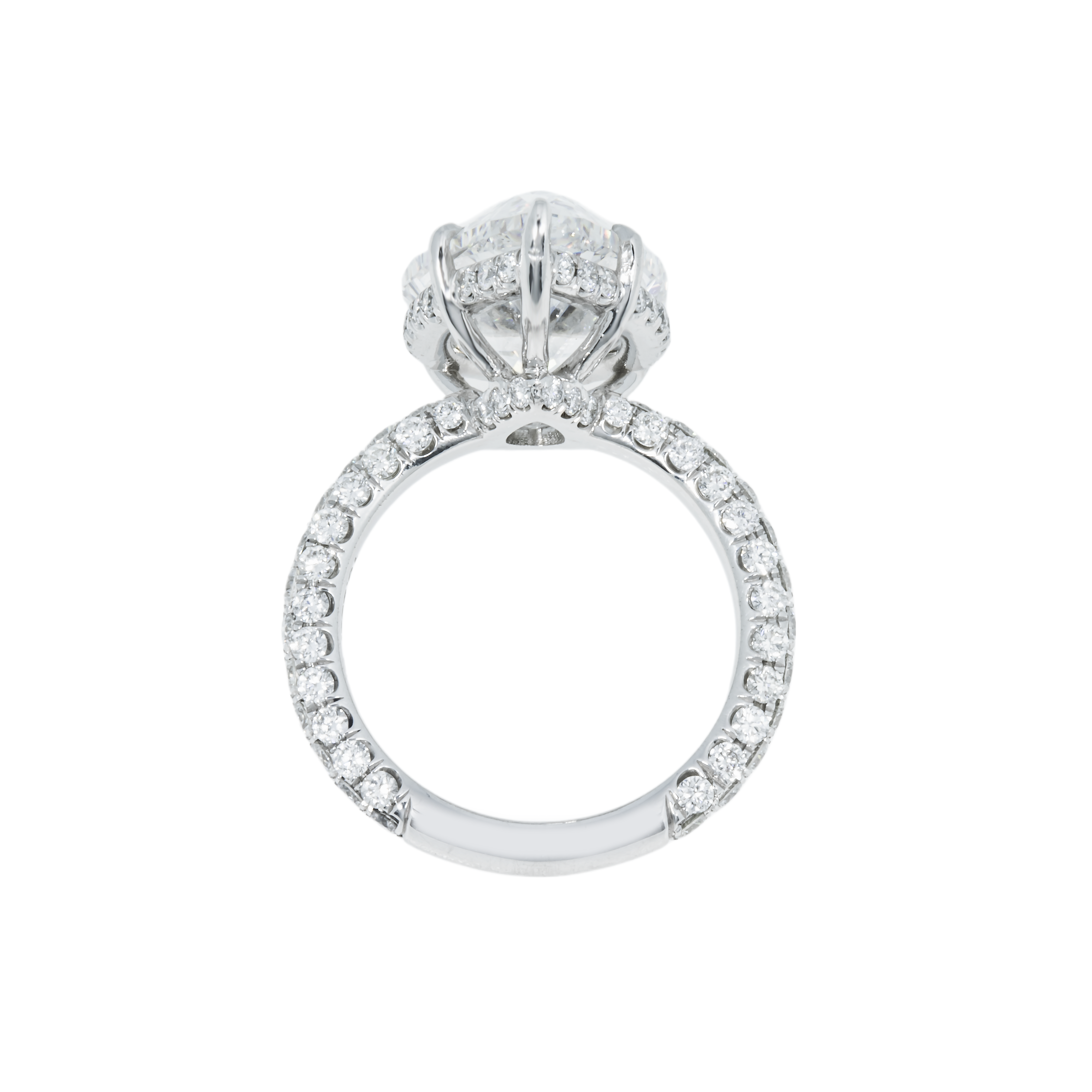 Gia Platinum 10.30Ct Pear Cut Diamond Engagement Ring 13.10Ctw Bridal