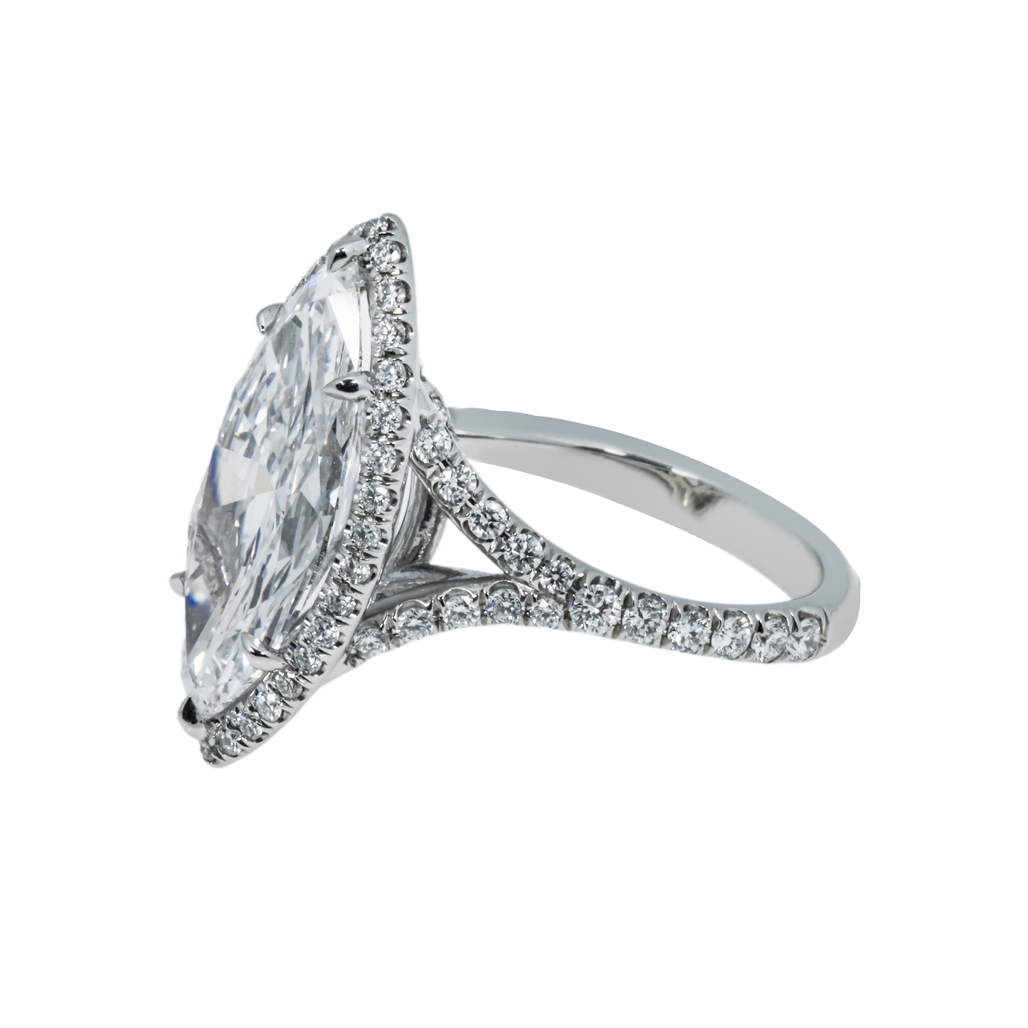 GIA Platinum 5.05ct marquise Cut Diamond Engagement Ring 6.05ctw