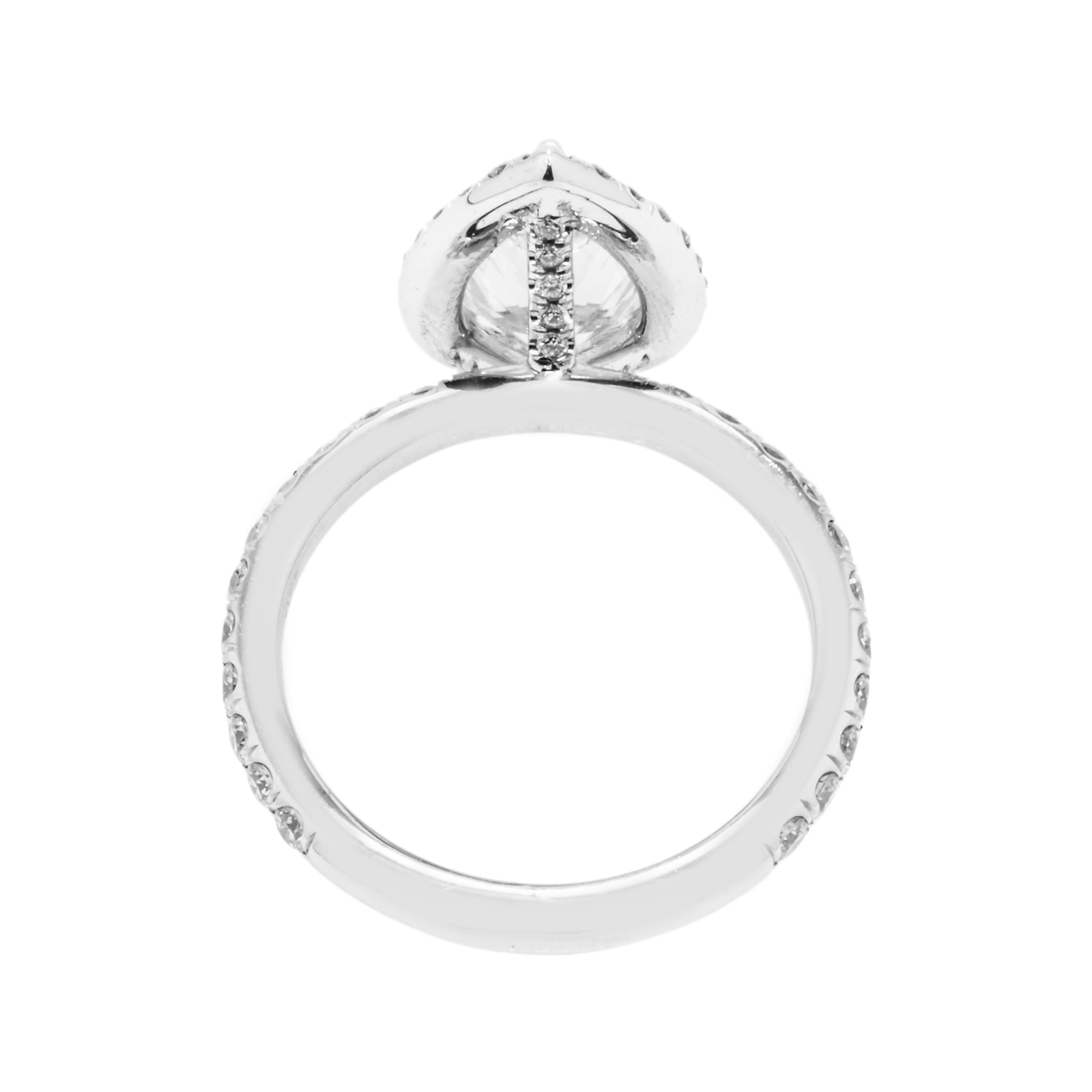 Gia Platinum 2.90Ct Internally Flawless Pear Cut Diamond Engagement Ring 3.10Ctw Bridal