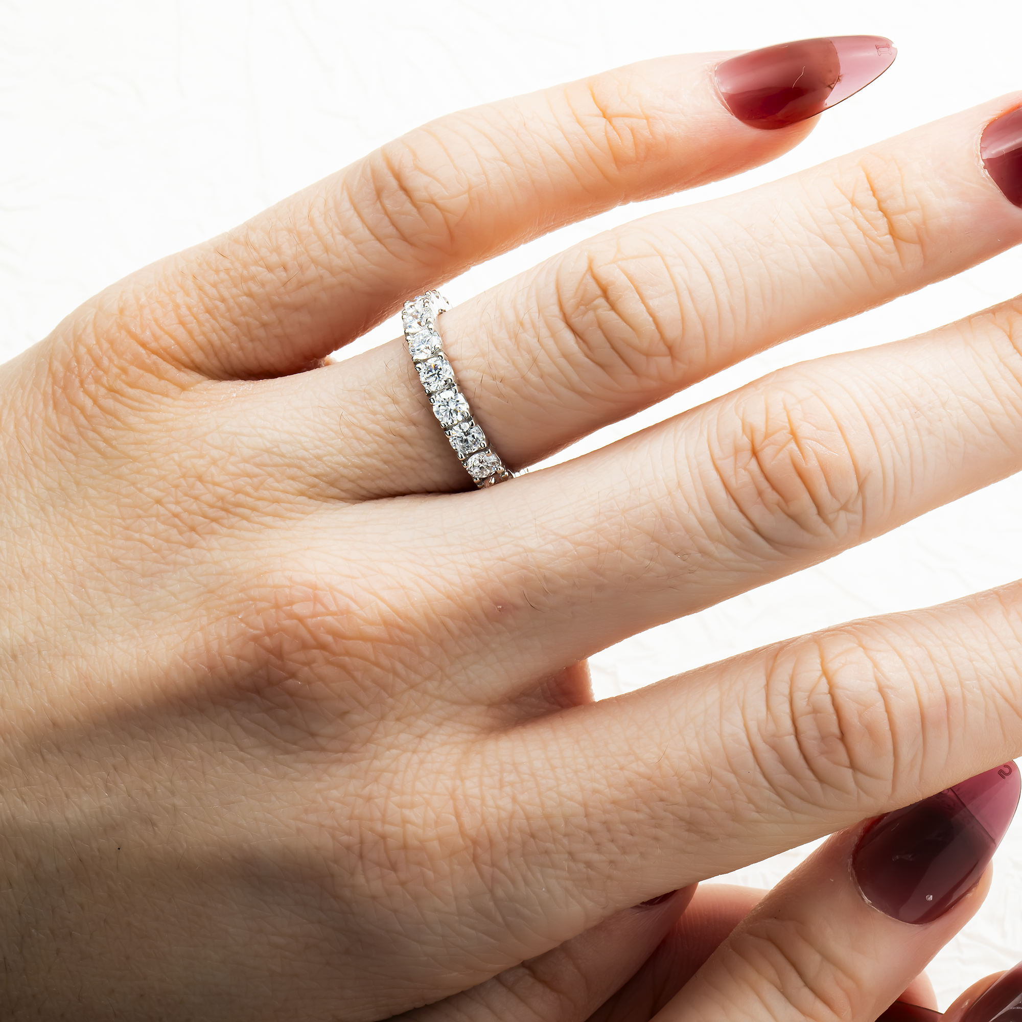 White Gold Round Diamond Eternity Ring 3.70ct (size 6)