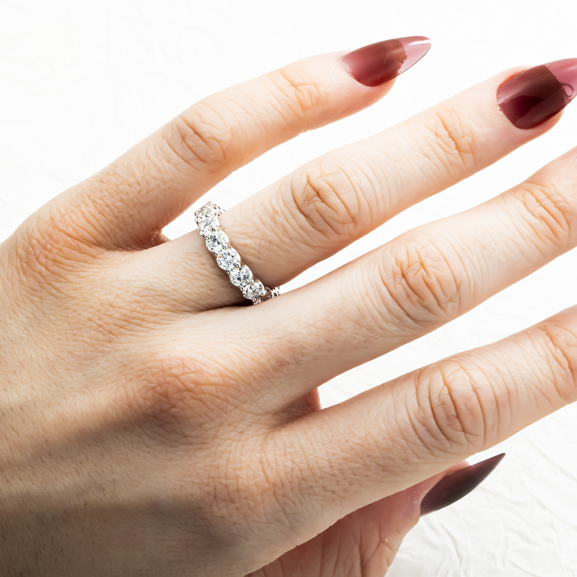 White Gold Round Diamond Eternity Ring 2.86ct (size 6)