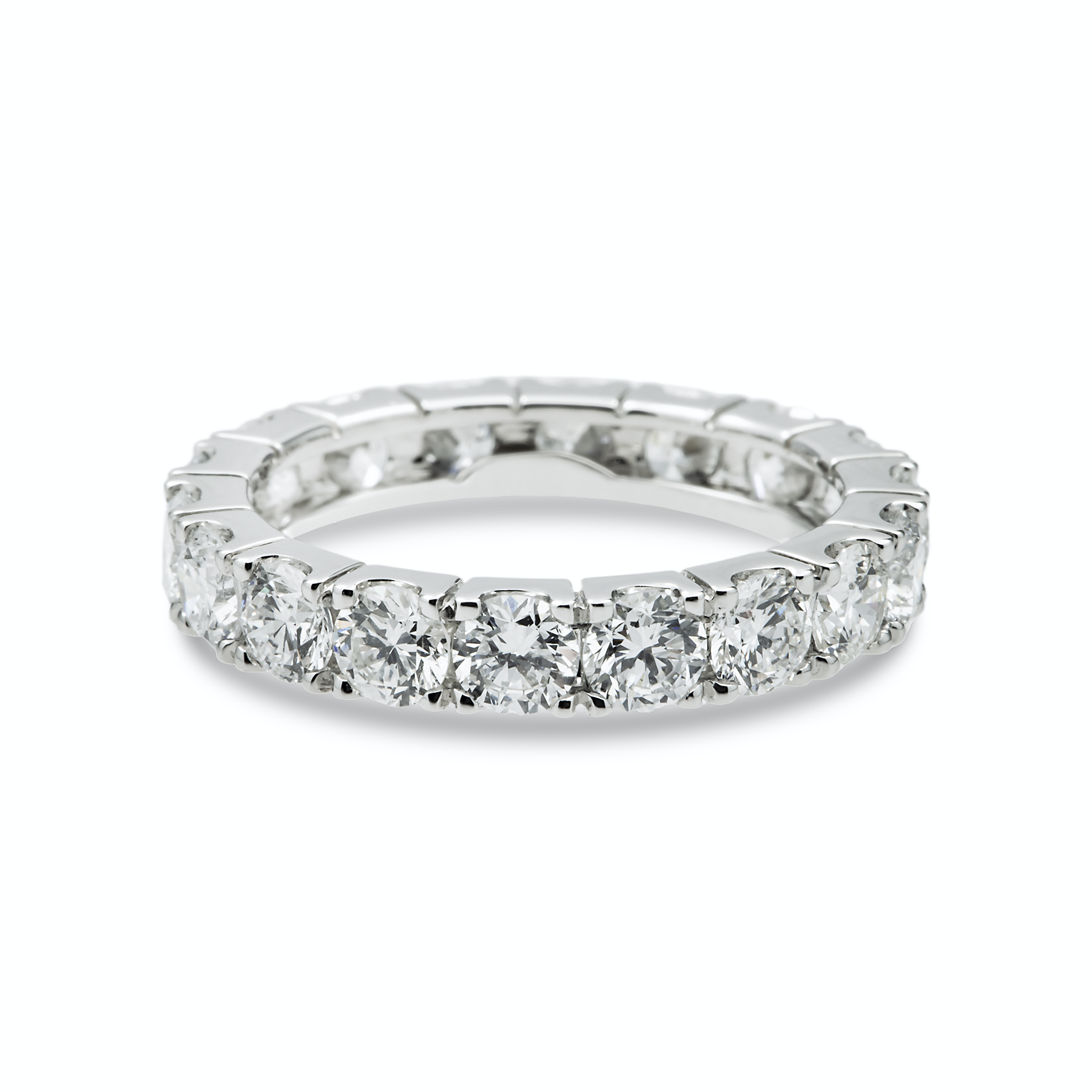 White Gold Round Diamond Eternity Ring 2.86ct (size 6)