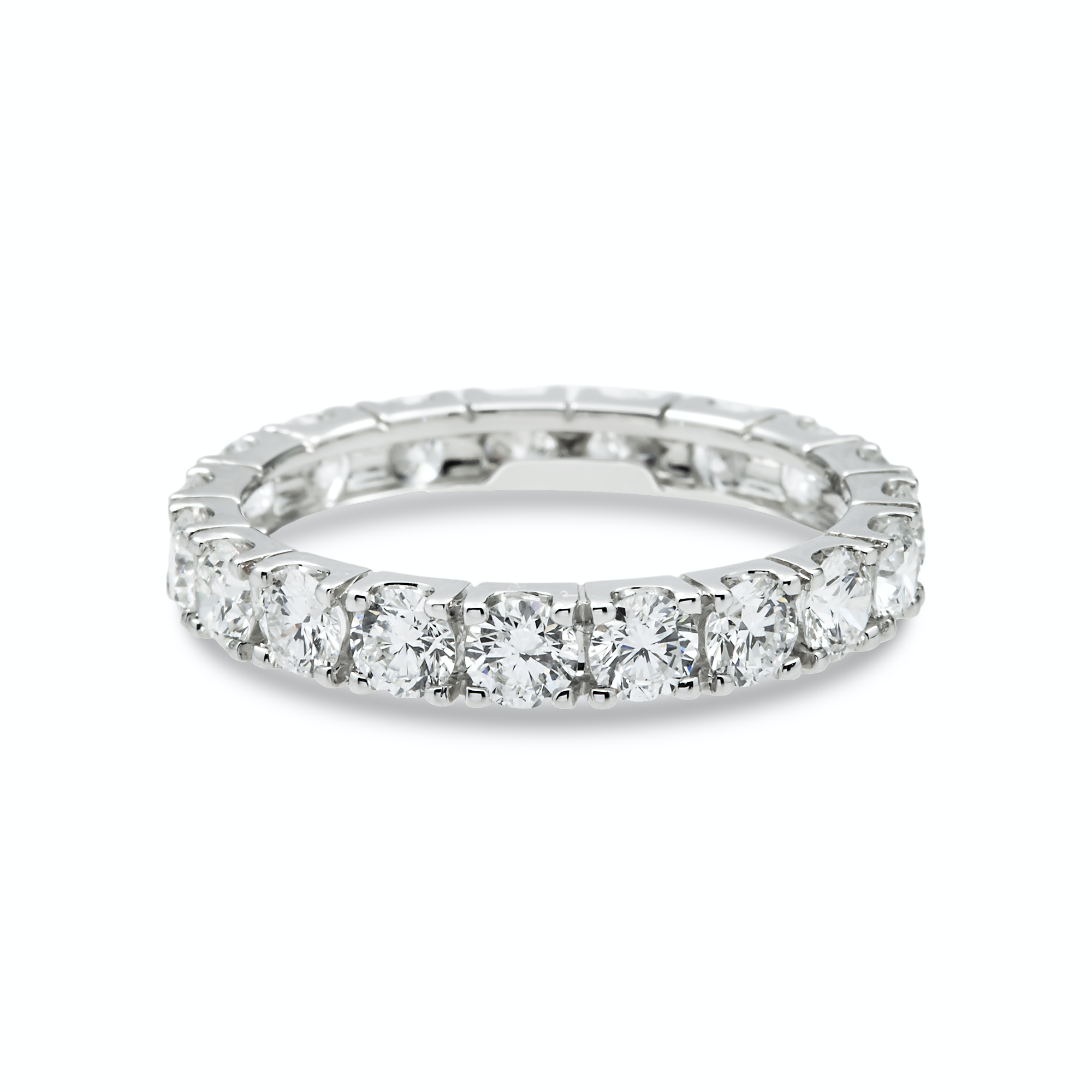 White Gold Round Diamond Eternity Ring 2.30ct (size 7)
