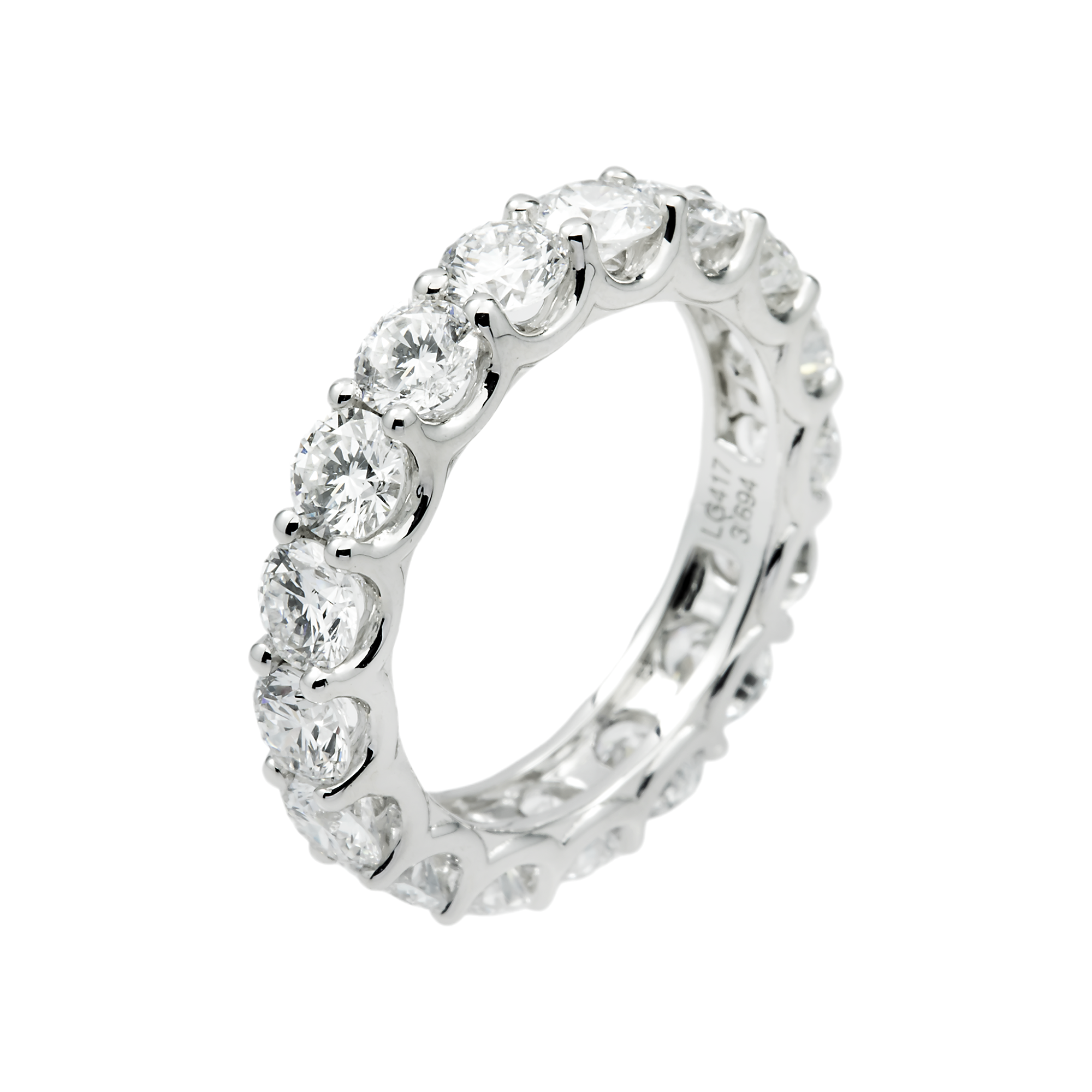 White Gold Round Diamond Eternity Ring 3.70ct (size 6)