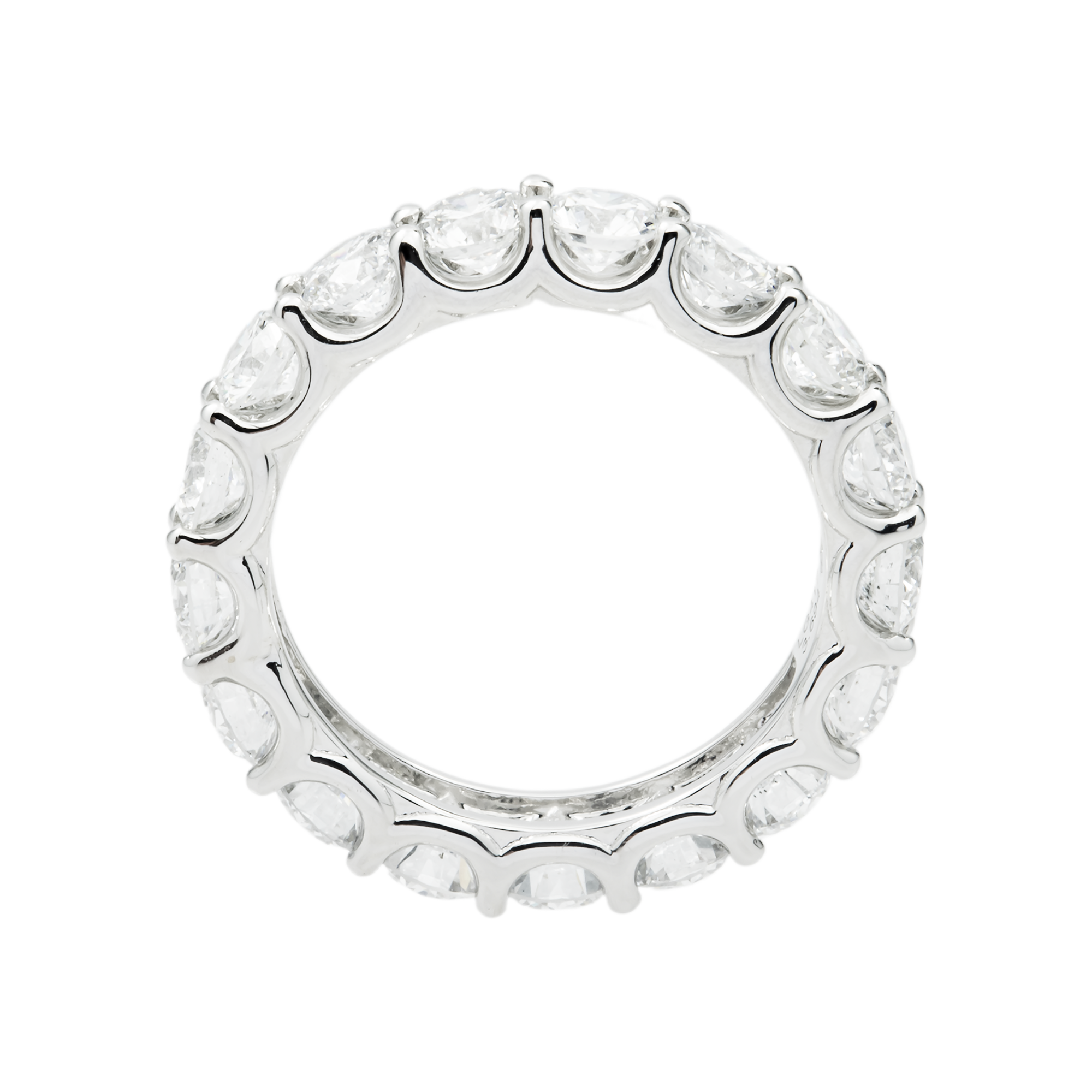 White Gold Round Diamond Eternity Ring 3.70ct (size 6)