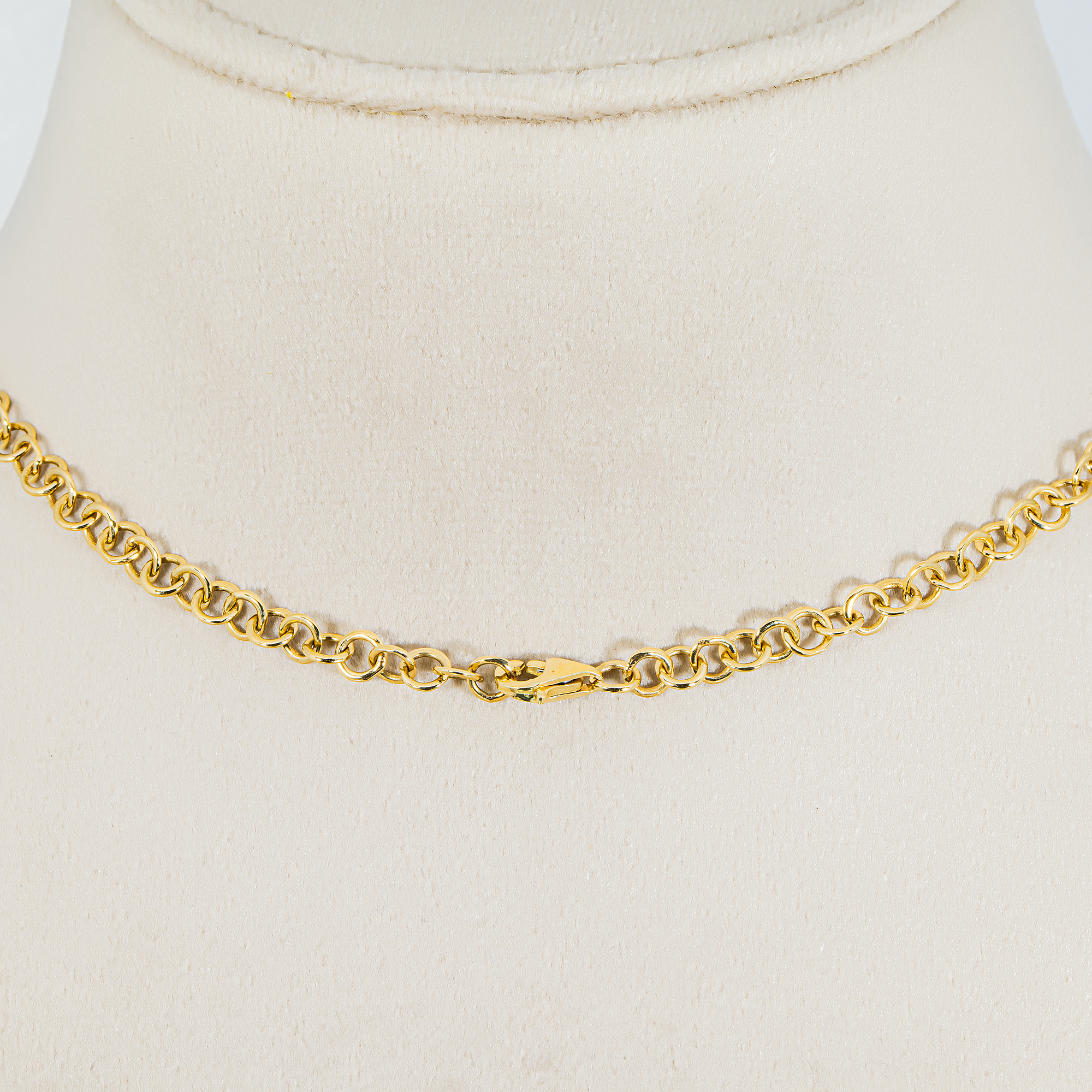 14K Yellow Gold Multi Shape Princess Diamond Necklace 4.38ct