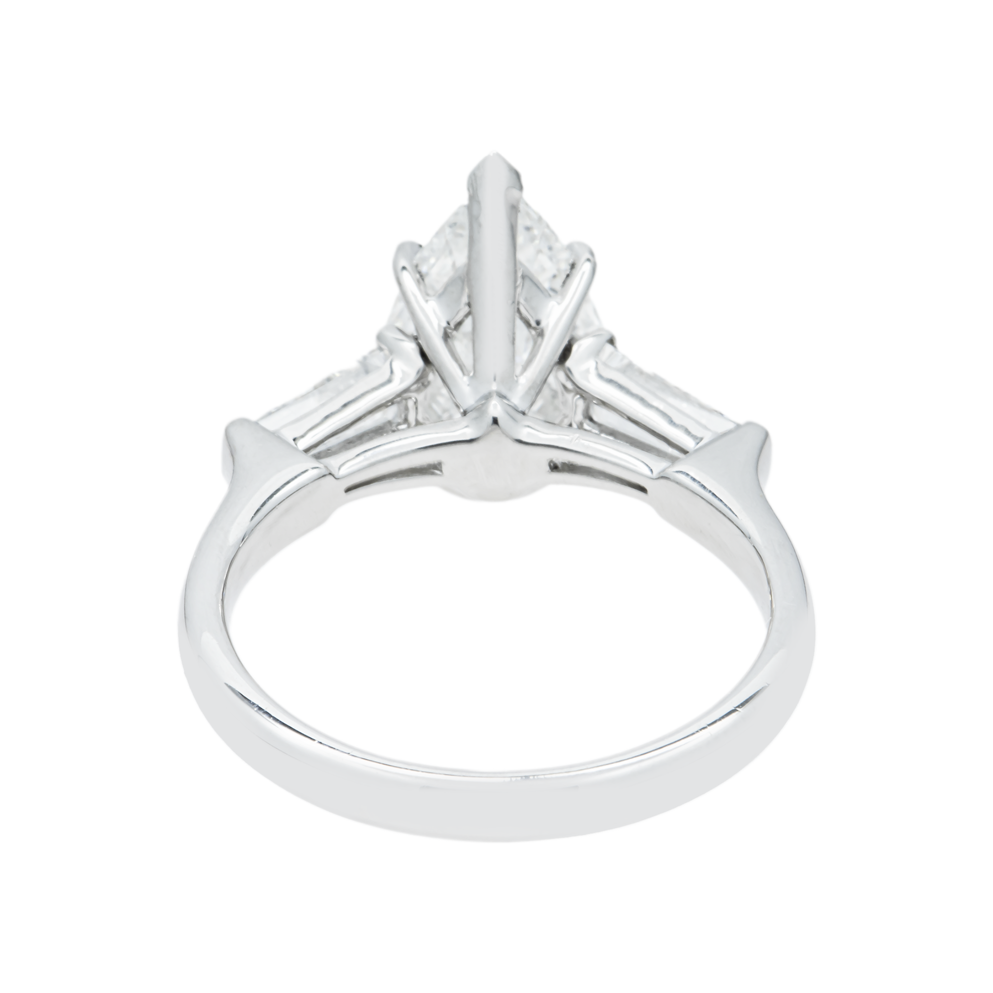 Platinum 2.88ct Pear Diamond Engagement Ring 3.48ctw