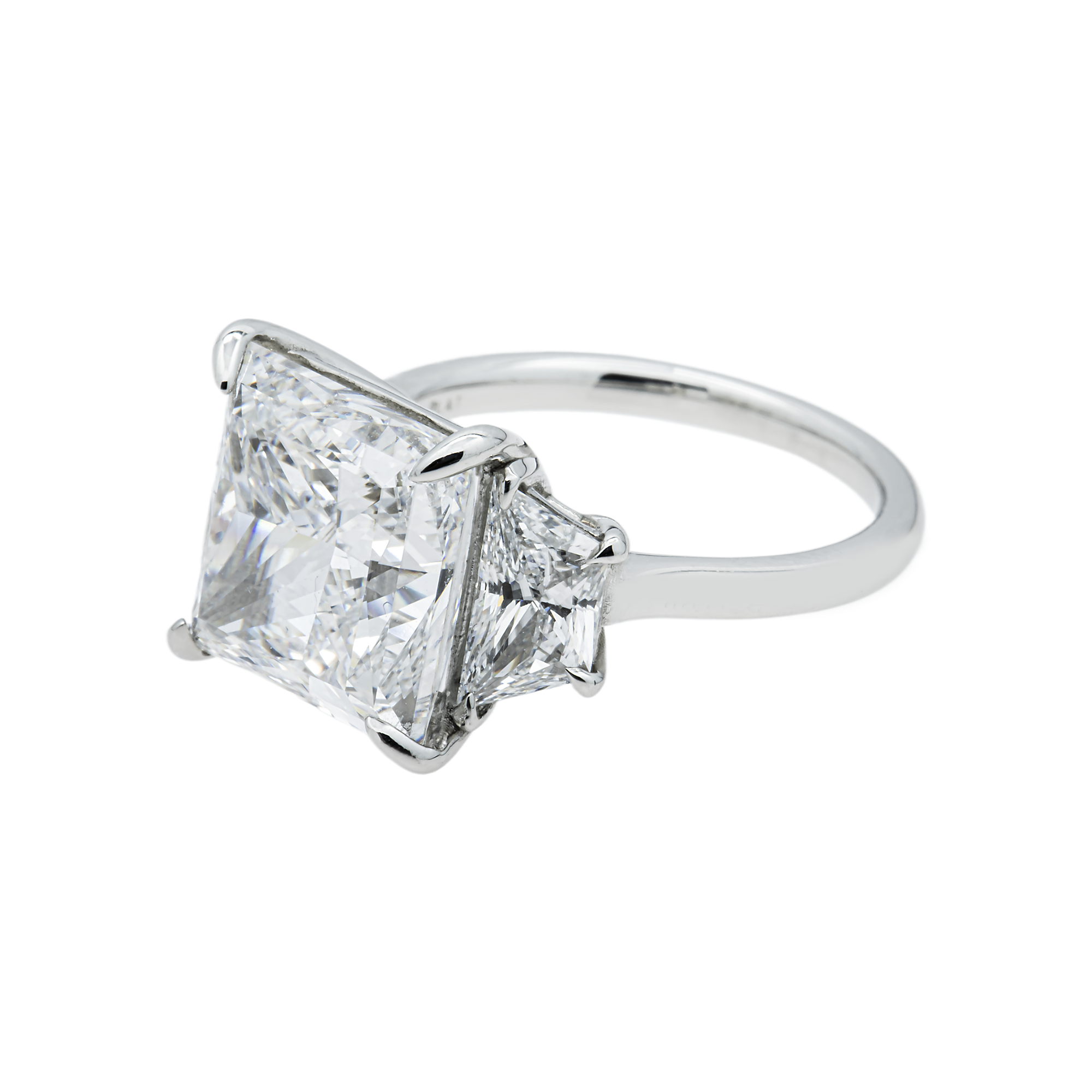 Platinum 8.02ct Radiant Diamond Engagement Ring 9.68ctw