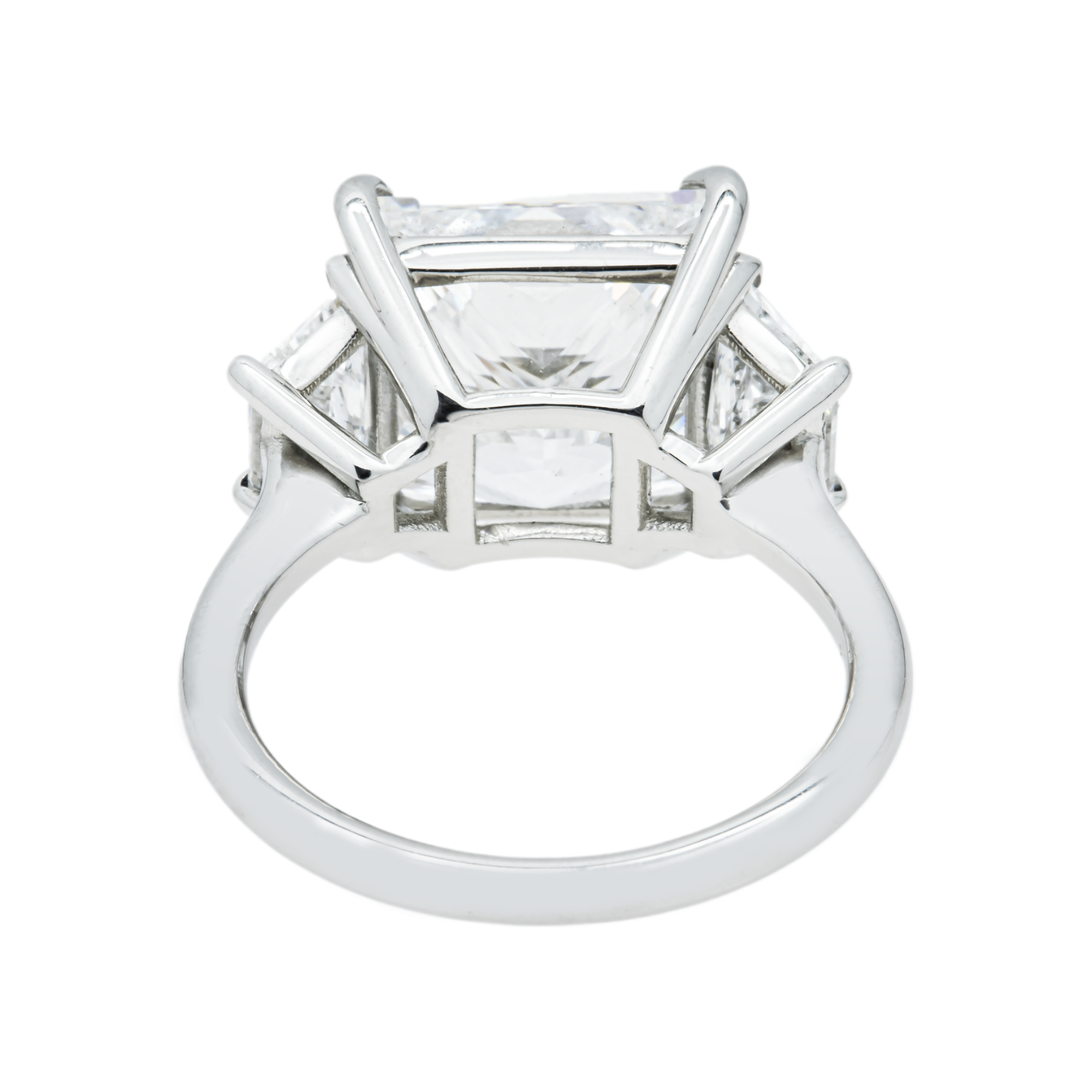 Platinum 8.02ct Radiant Diamond Engagement Ring 9.68ctw
