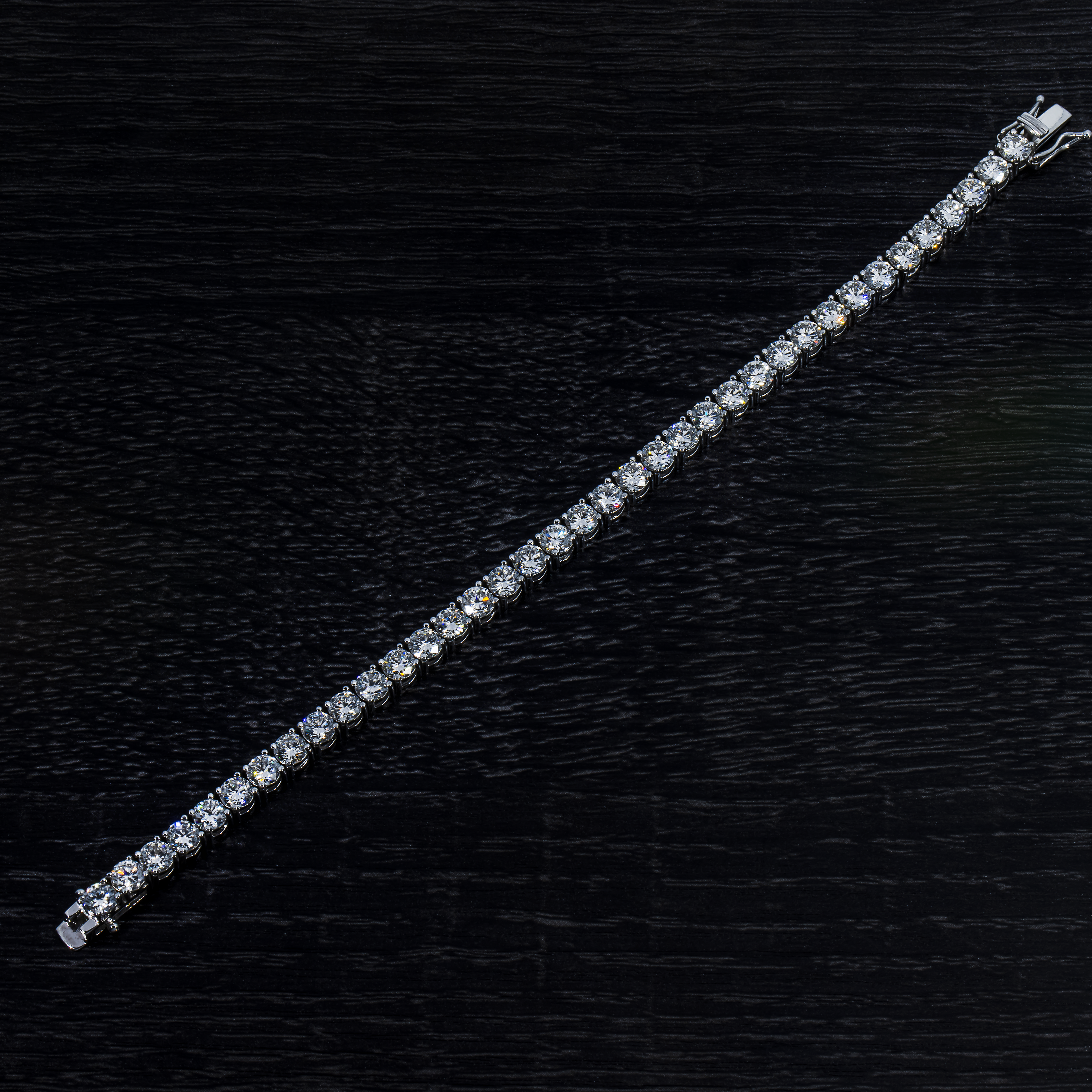 14K White Gold Round Diamond Tennis Bracelet 12.30Ct Bracelets