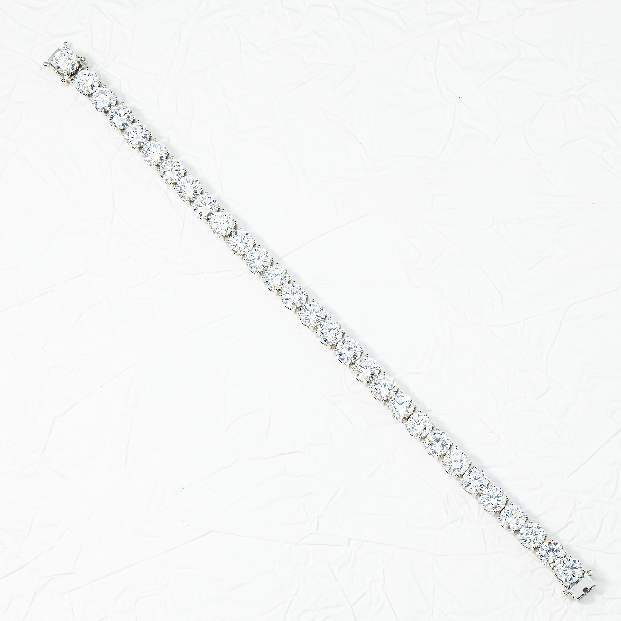 White Gold Round Diamond Tennis Bracelet 20.32ct
