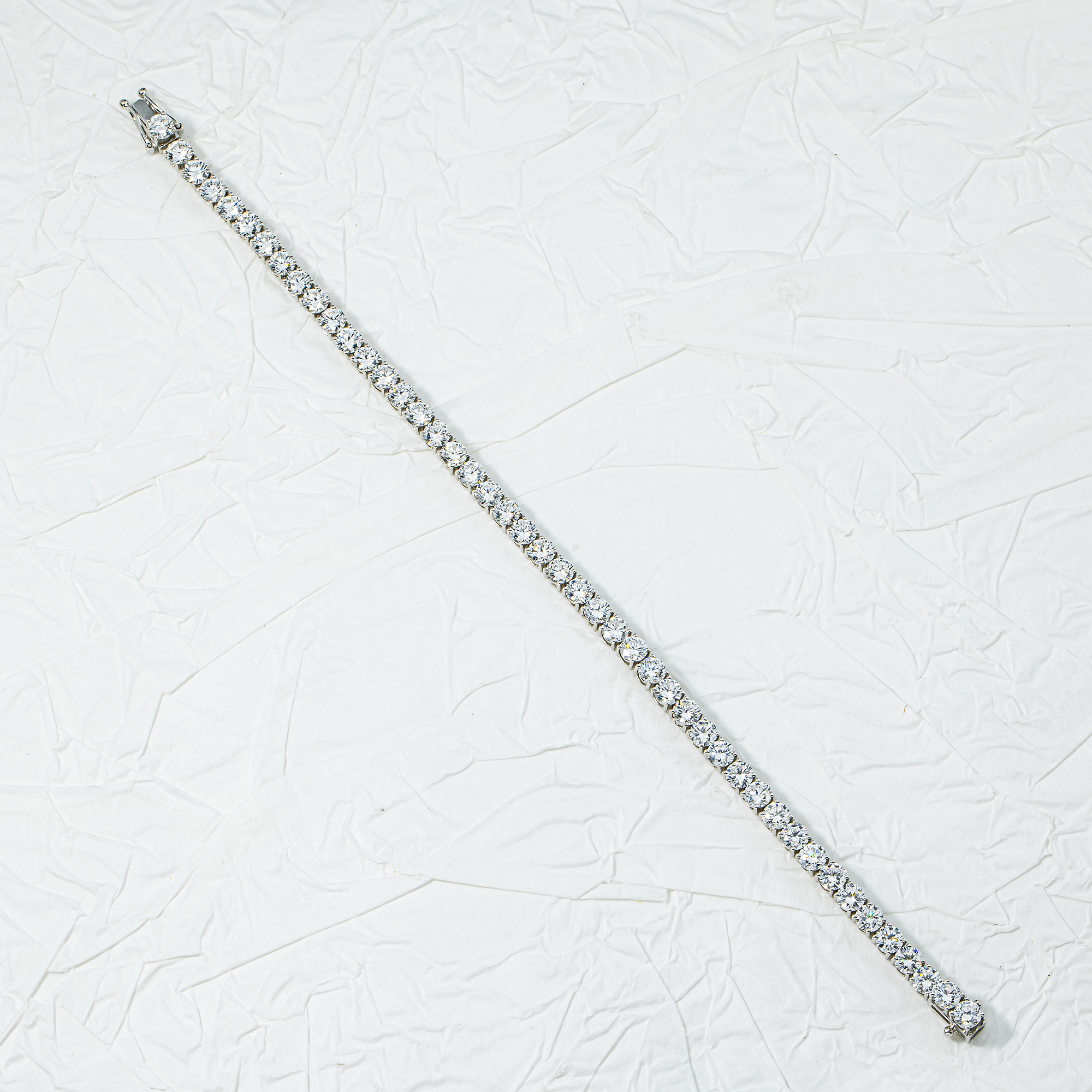 White Gold Round Diamond Tennis Bracelet 8.30ct (6"-8")