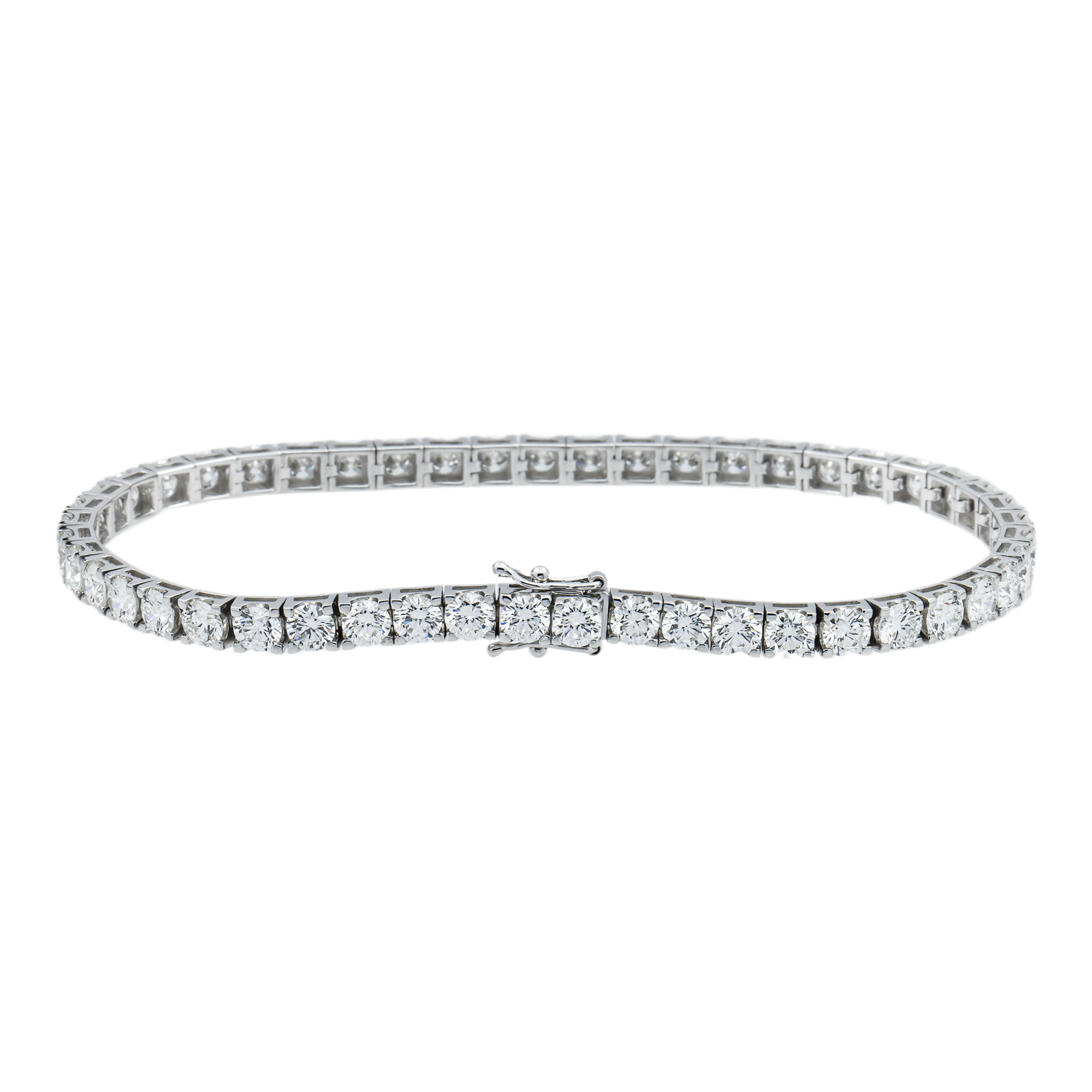 White Gold Round Diamond Tennis Bracelet 10.02ct