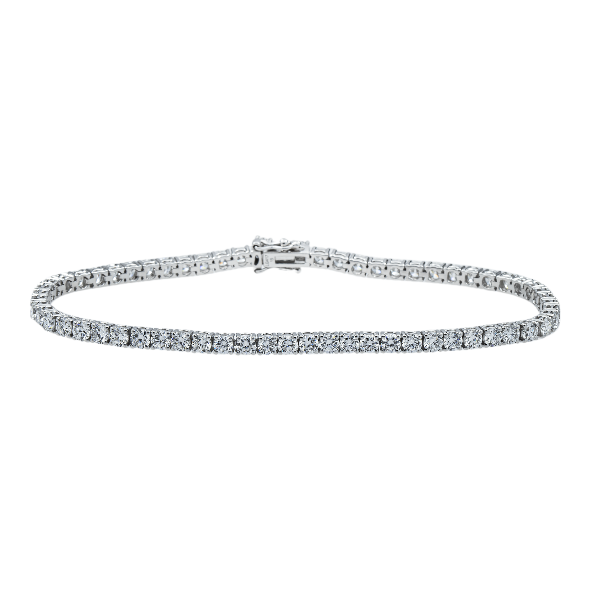 White Gold Round Diamond Tennis Bracelet 6.02ct