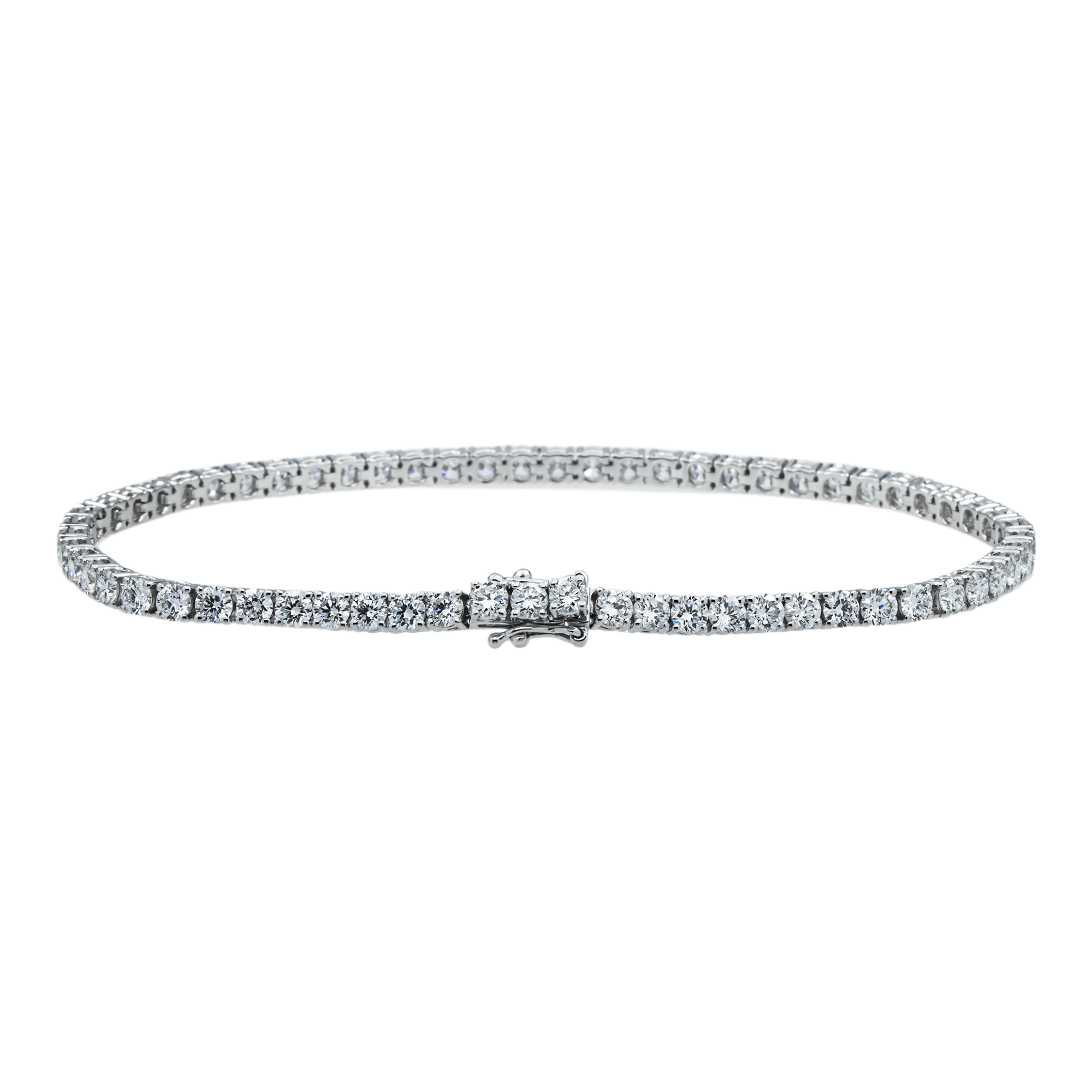 White Gold Round Diamond Tennis Bracelet 6.02ct