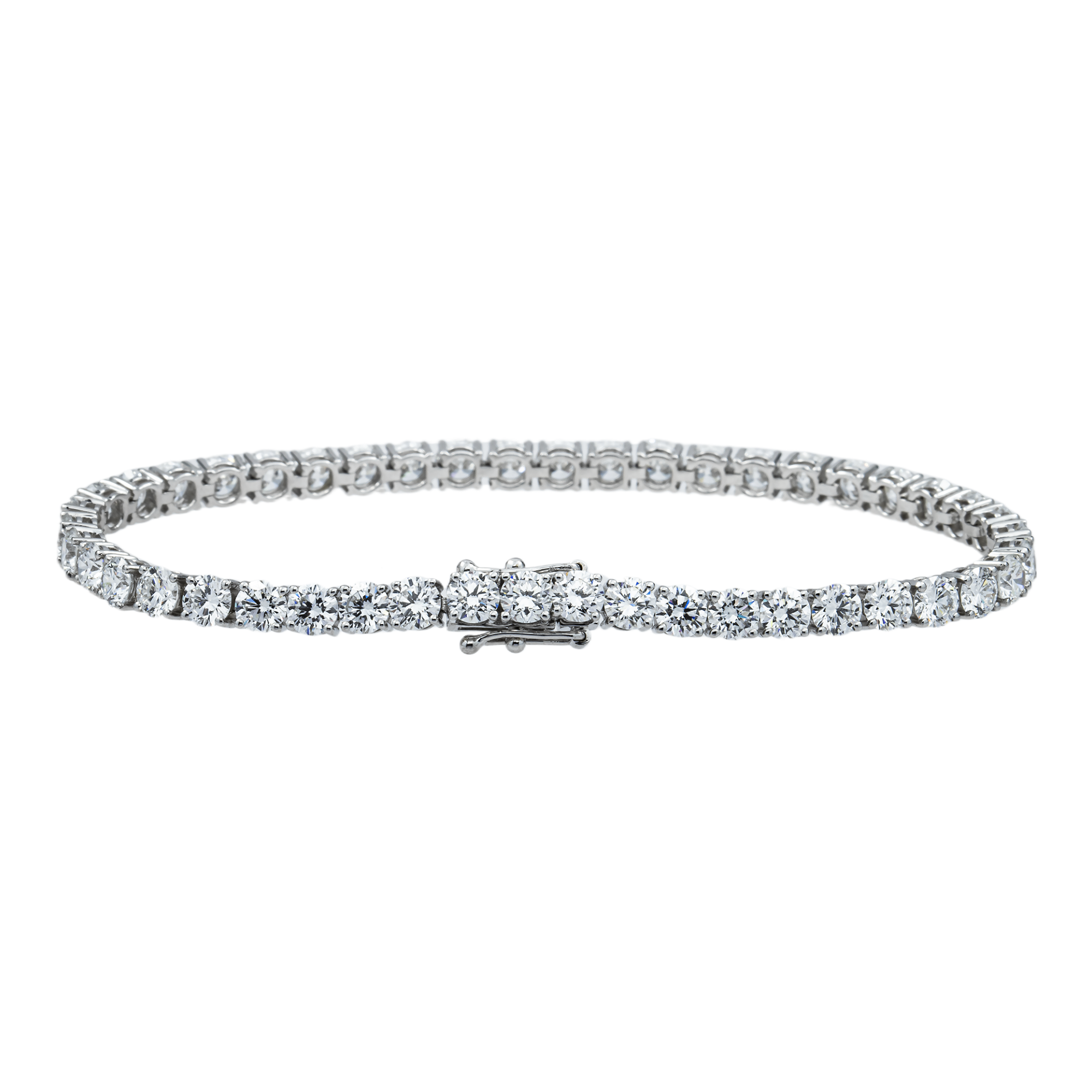White Gold Round Diamond Tennis Bracelet 8.30ct (6"-8")