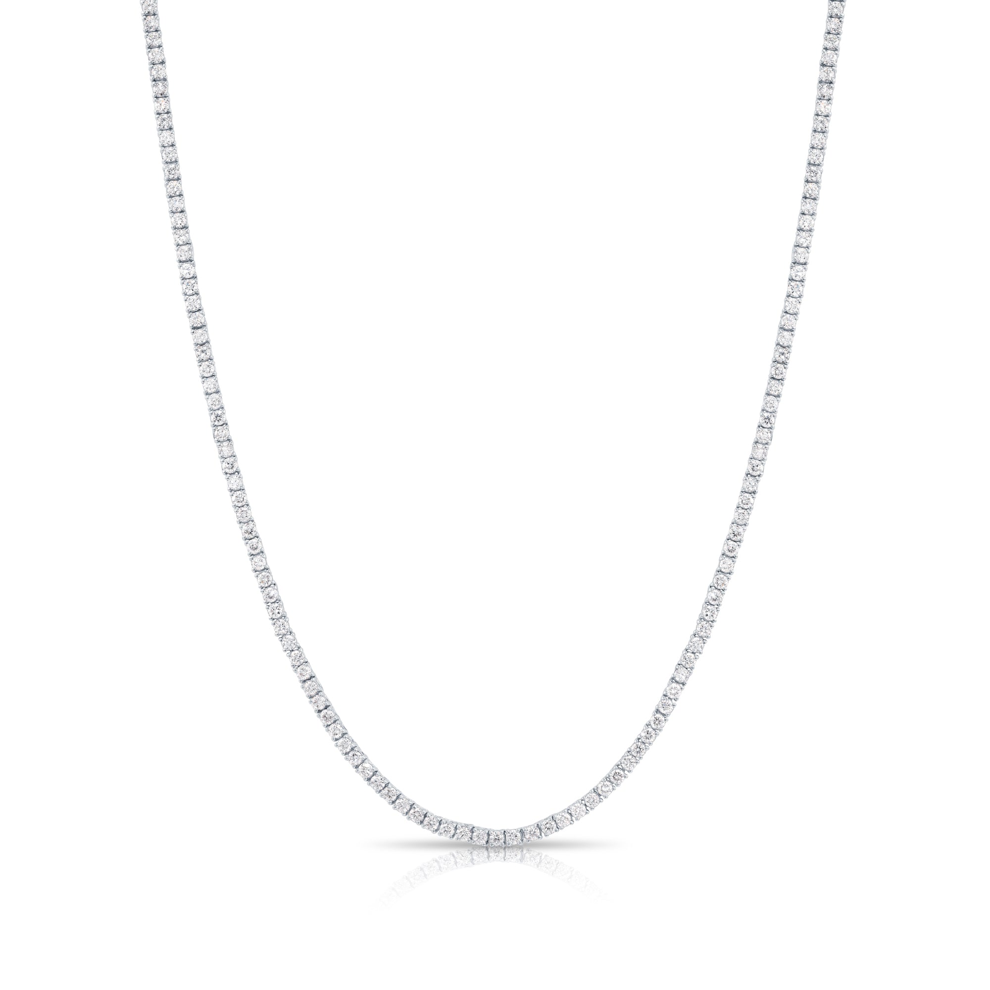 14K White Gold Diamond Tennis Chain 8.0Ct Chains