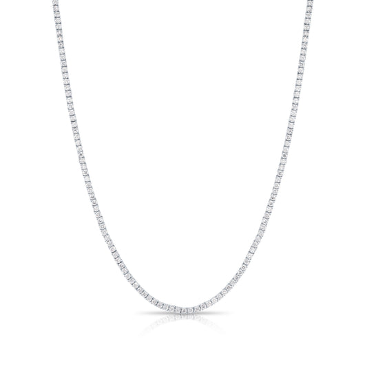 14K White Gold Diamond Tennis Chain 8.0ct