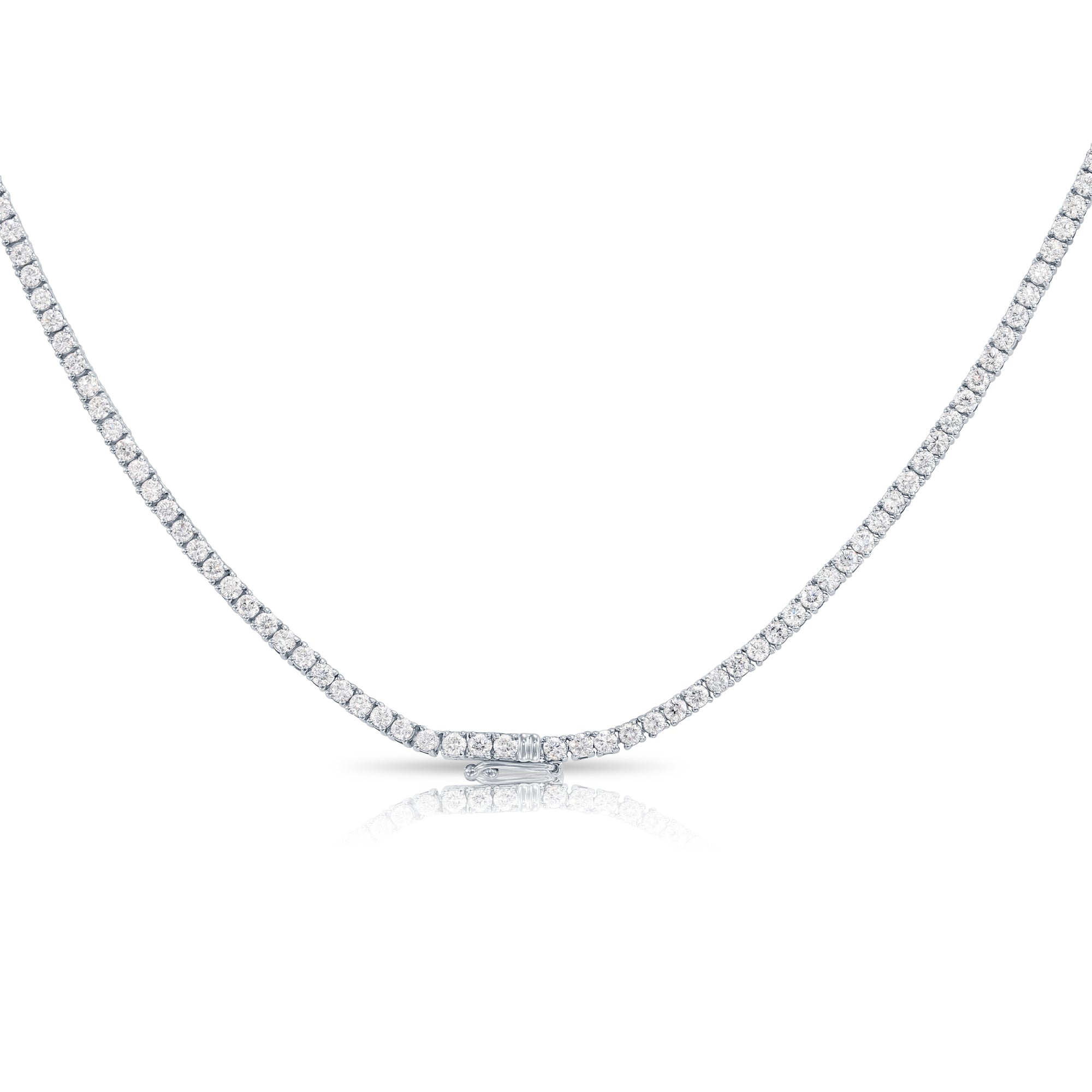 14K White Gold Diamond Tennis Chain 8.0Ct Chains