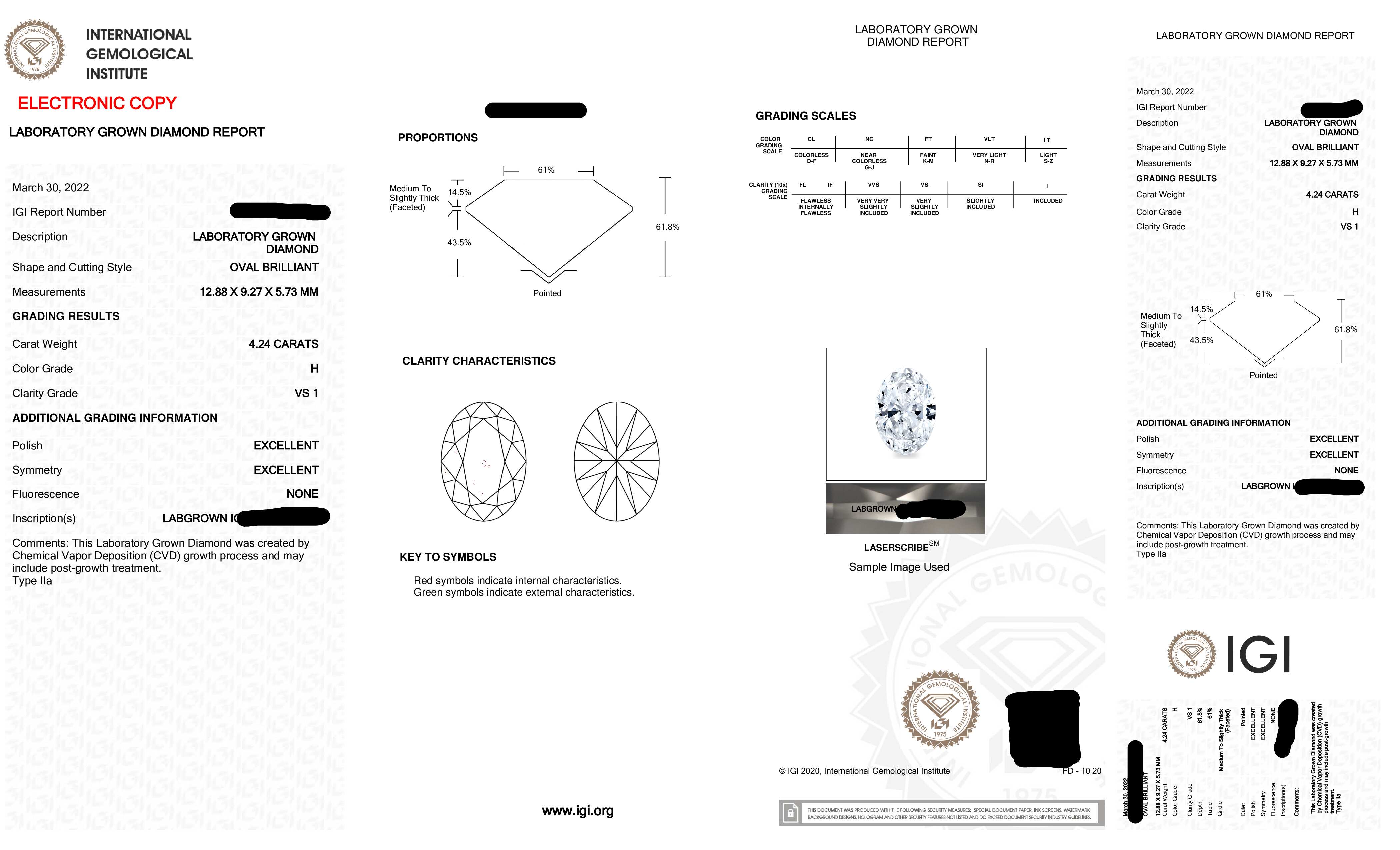18K White Gold 4.24Ct Triple Oval Cut Diamond Engagement Ring 6.01Ctw Bridal