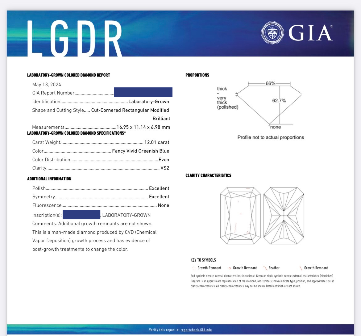 Gia 12Ct Radiant Cut Fancy Vivid Blue Diamond Engagement Ring Platinum Bridal