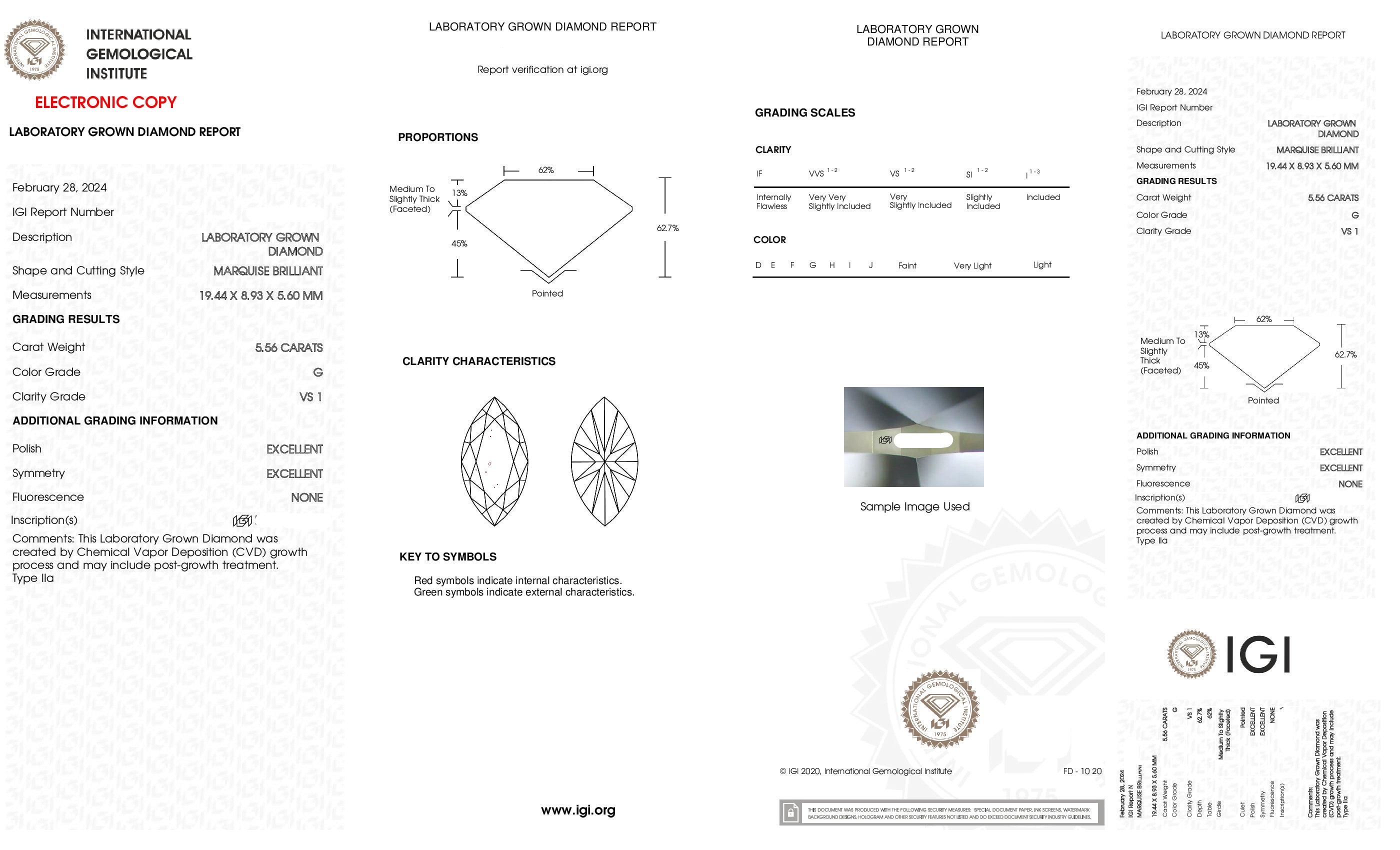 The Empress - 18K White Gold Marquise Cut Diamond Ring 7.84ctw