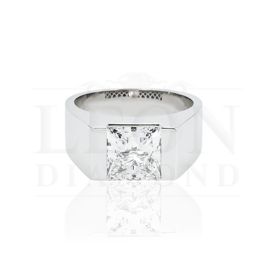 Igi 14K White Gold Solitaire Princess Cut Diamond Ring 5.01Ct Rings