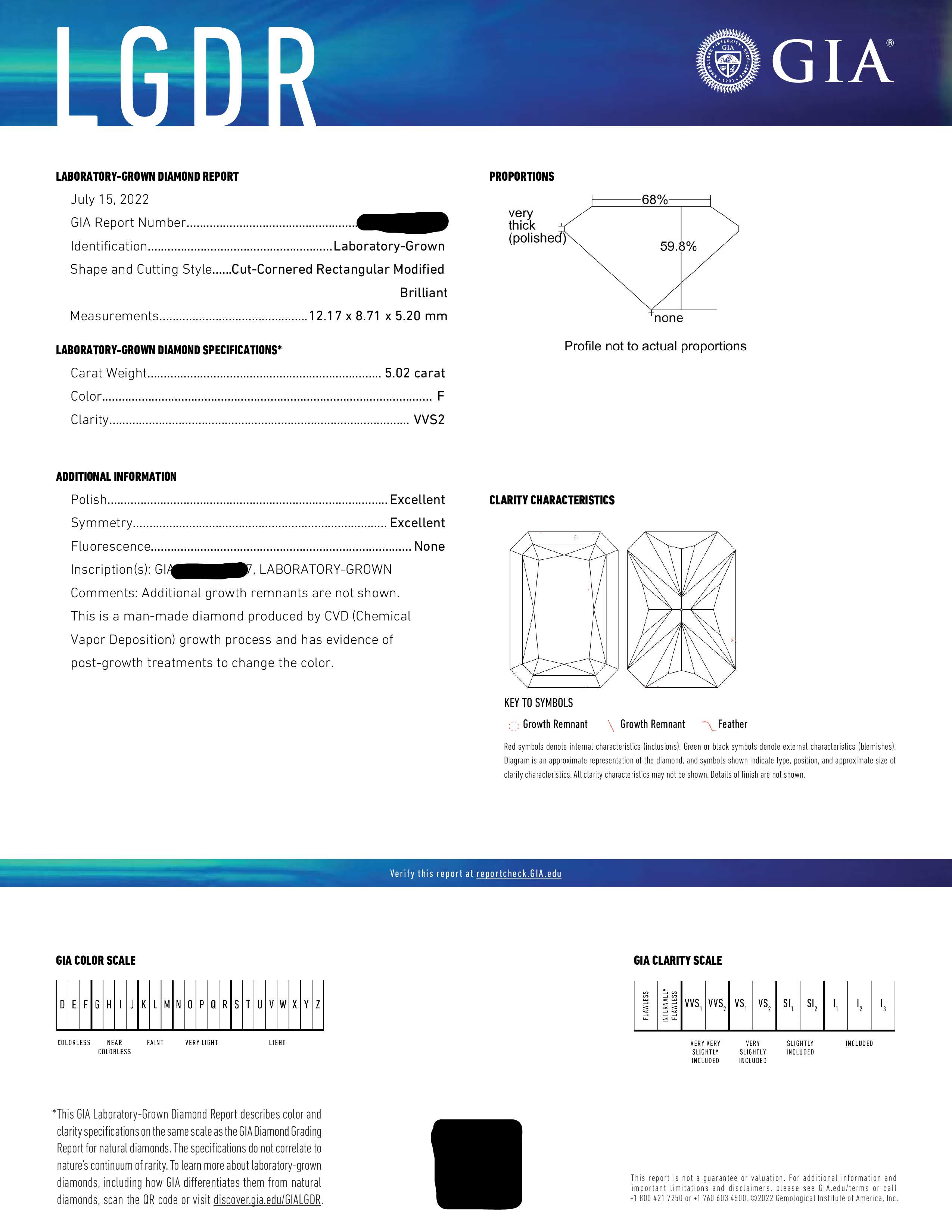 Gia Platinum 5.02Ct Radiant Cut Triple Diamond Engagement Ring 6.77Ctw Bridal