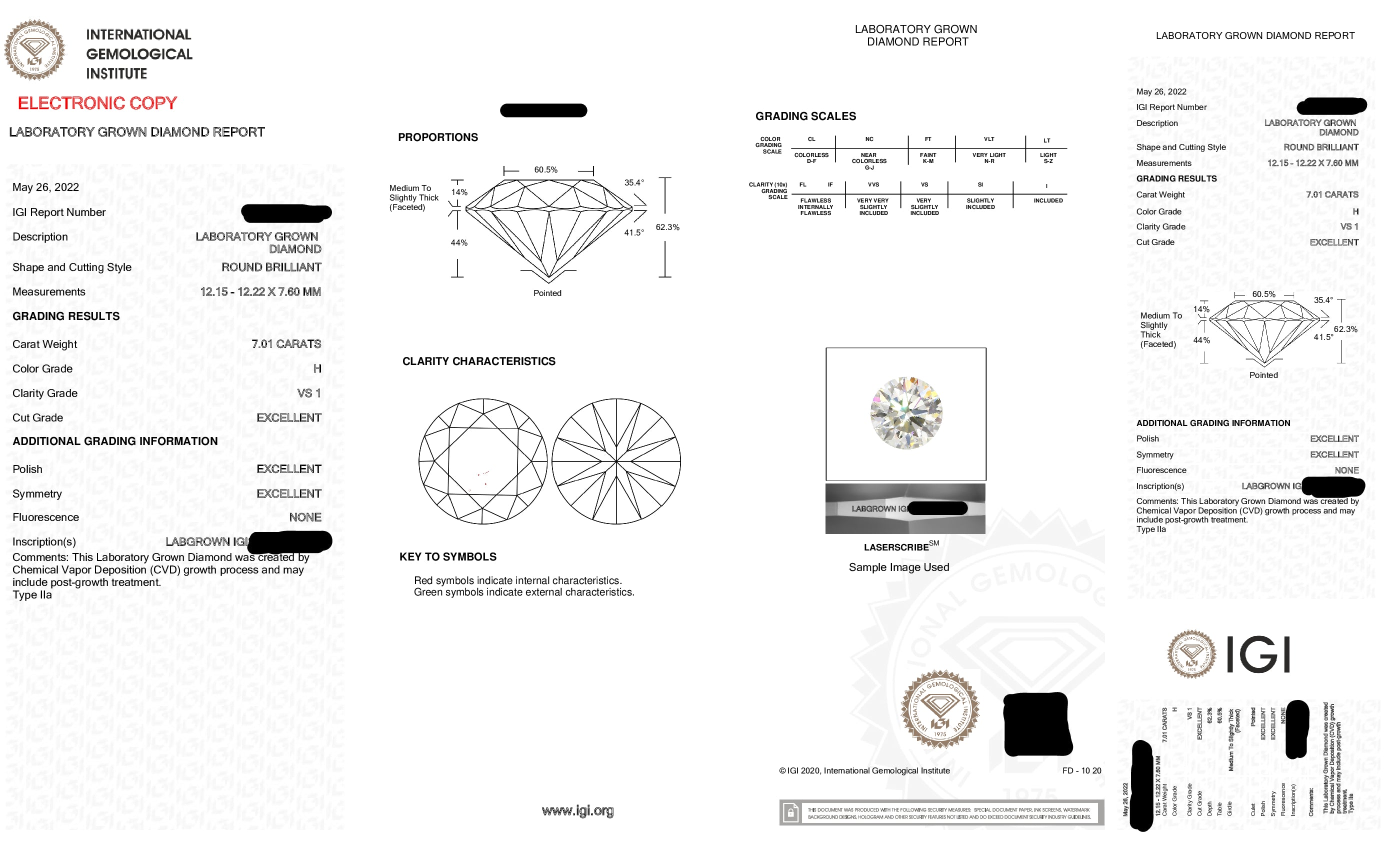 18K White Gold 7Ct Round Cut Triple Diamond Engagement Ring 8.51Ctw Bridal