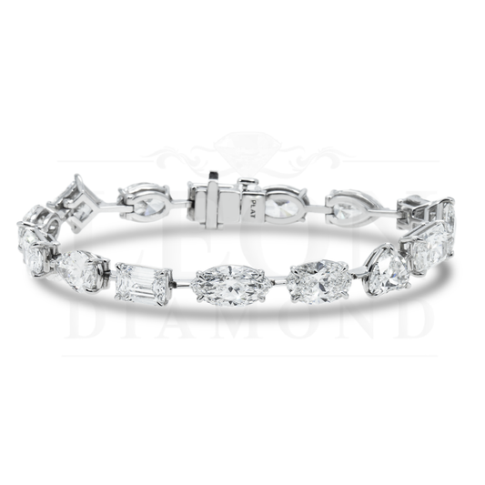 Platinum Combination Cut Diamond Satellite Bracelet 32.41Ct Bracelets