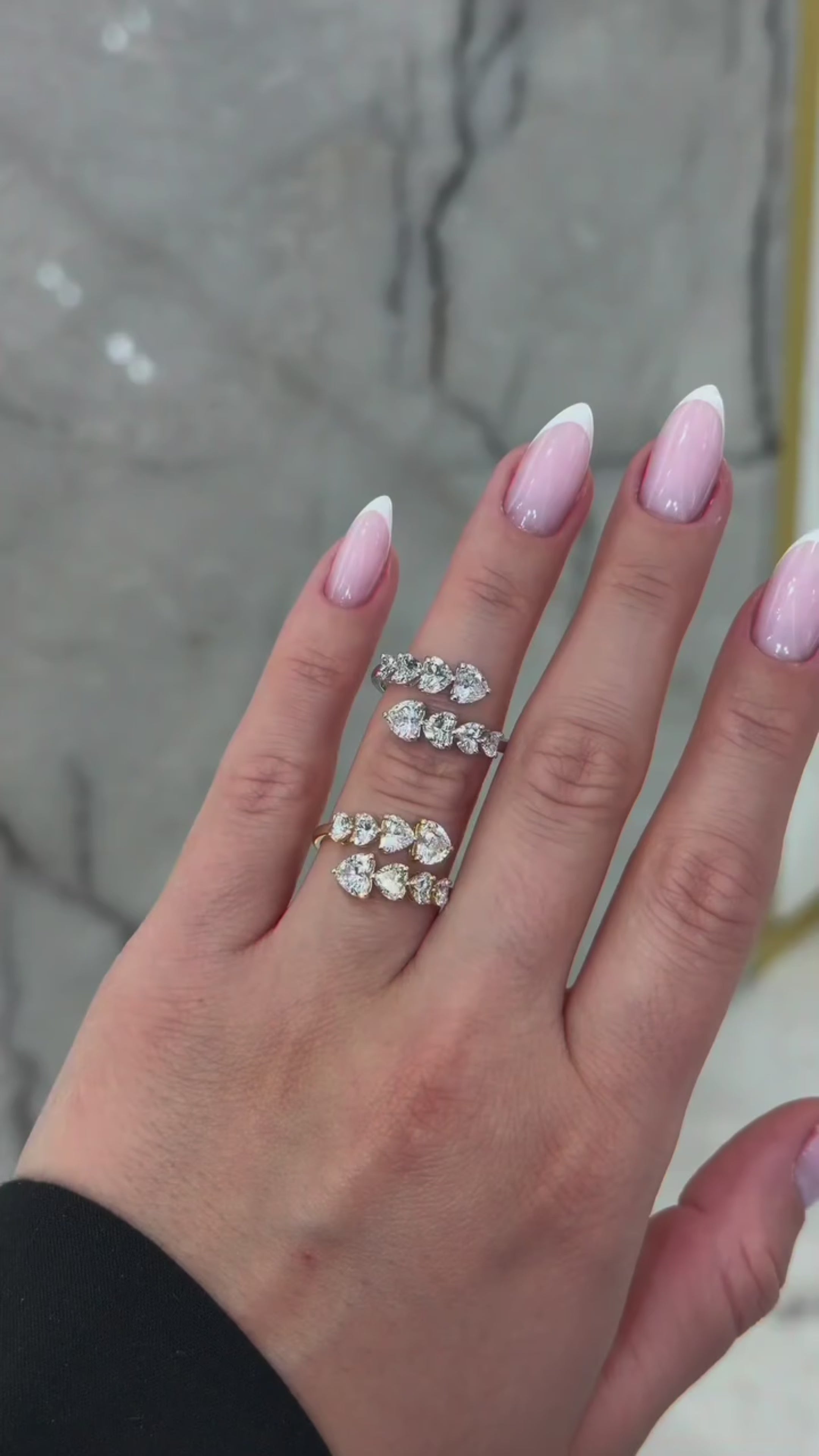 14K White Gold Heart Cut Diamond Wrap Ring 2.51ctw