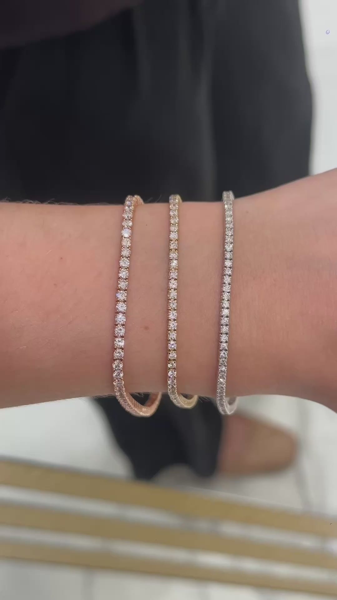 14K Gold Round Diamond Tennis Bracelet 2.0ct (White, Yellow or Rose Gold)