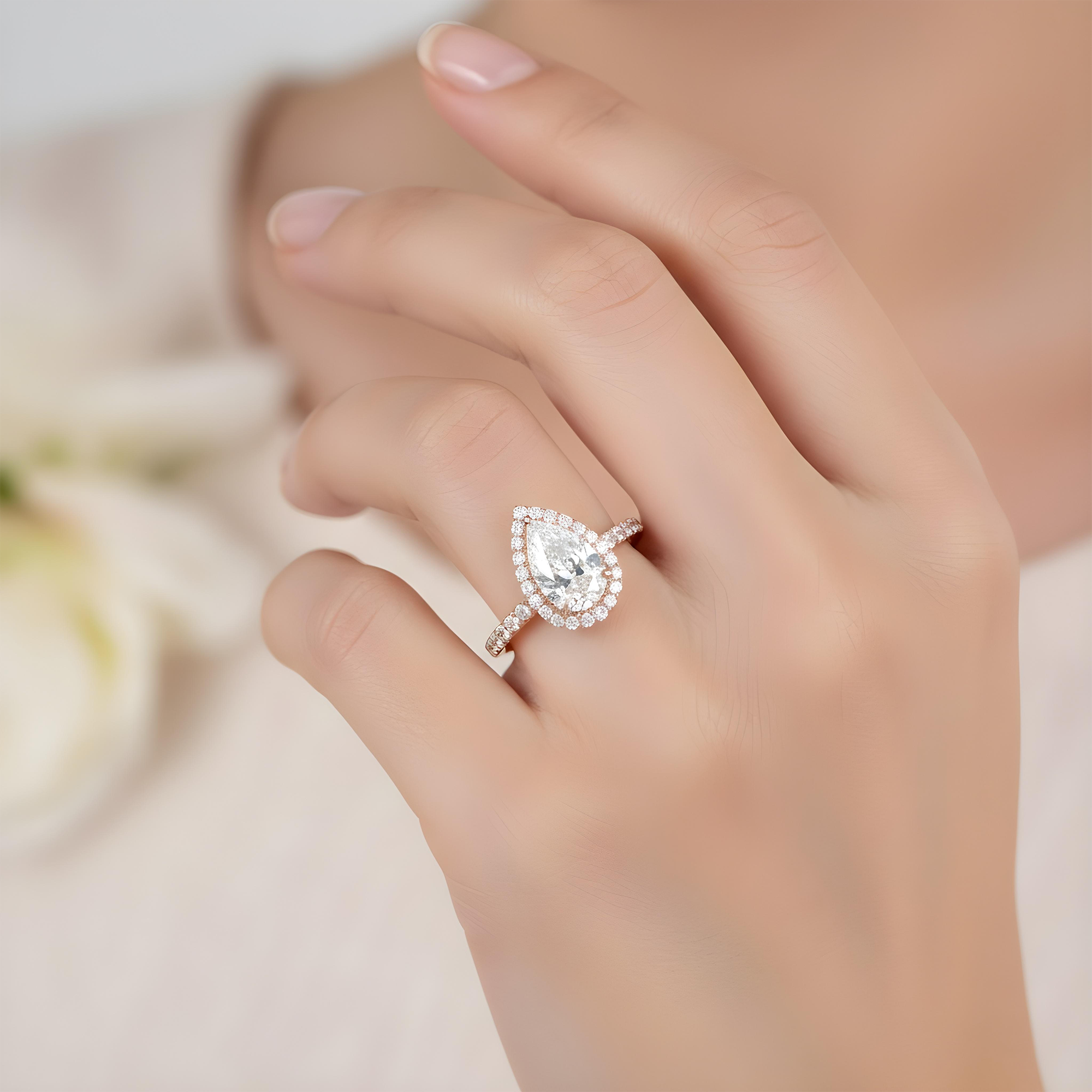 GIA Platinum 2.90ct Internally Flawless Pear Cut Diamond Engagement Ring 3.10ctw
