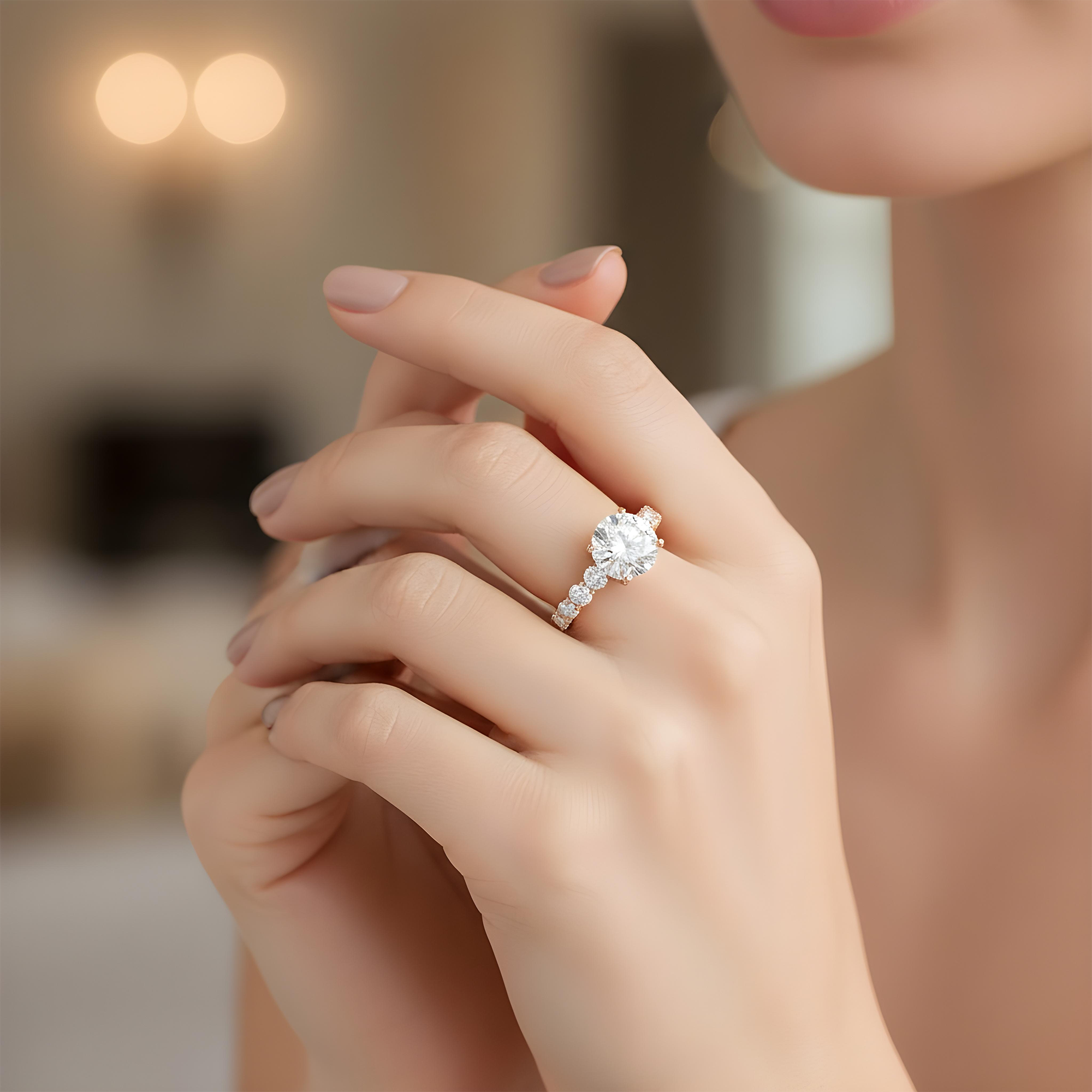 GIA 18K White Gold 5.44ct Round Diamond Engagement Ring 11.18ctw