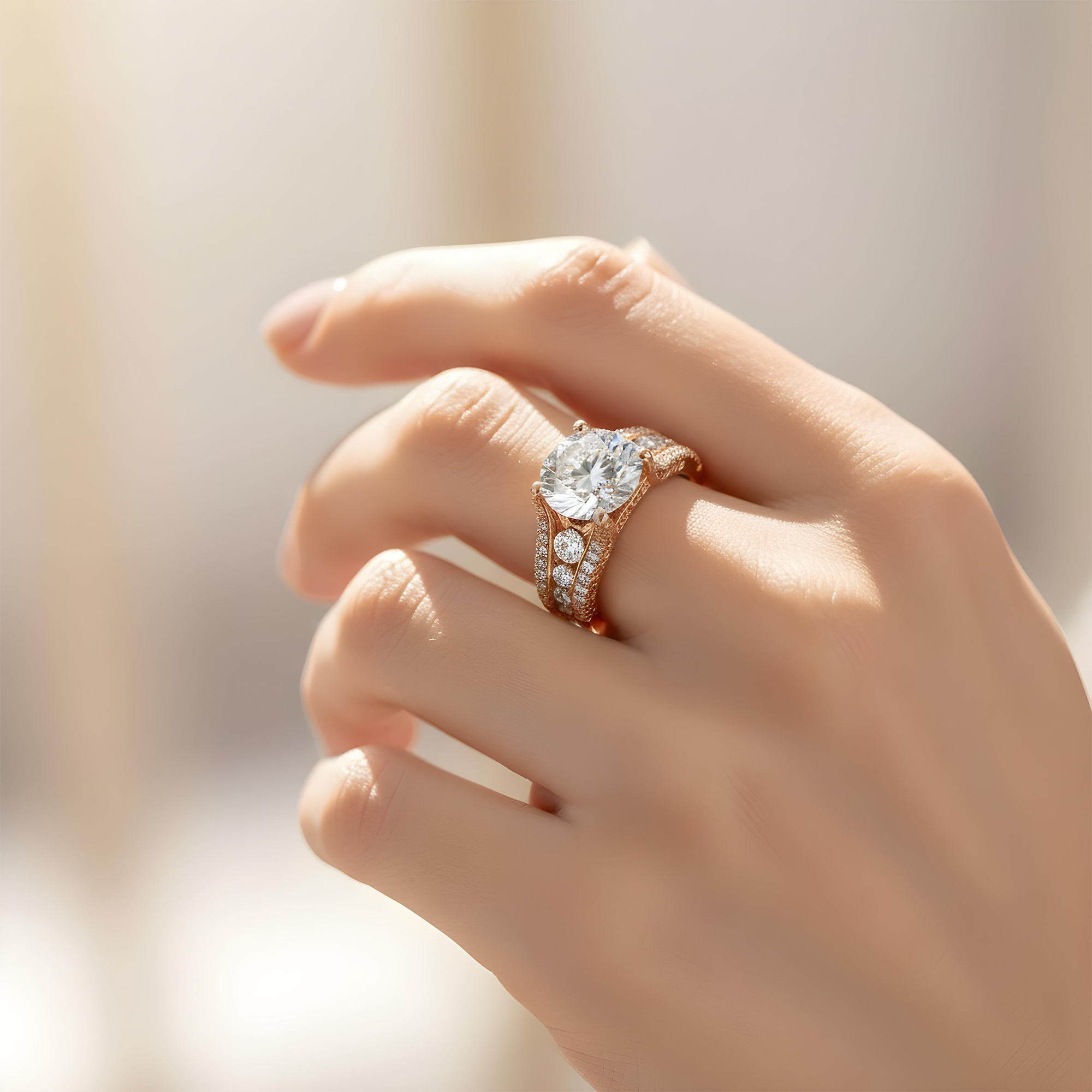 GIA 18K White Gold 3.51ct Round Diamond Engagement Ring 5.91ctw