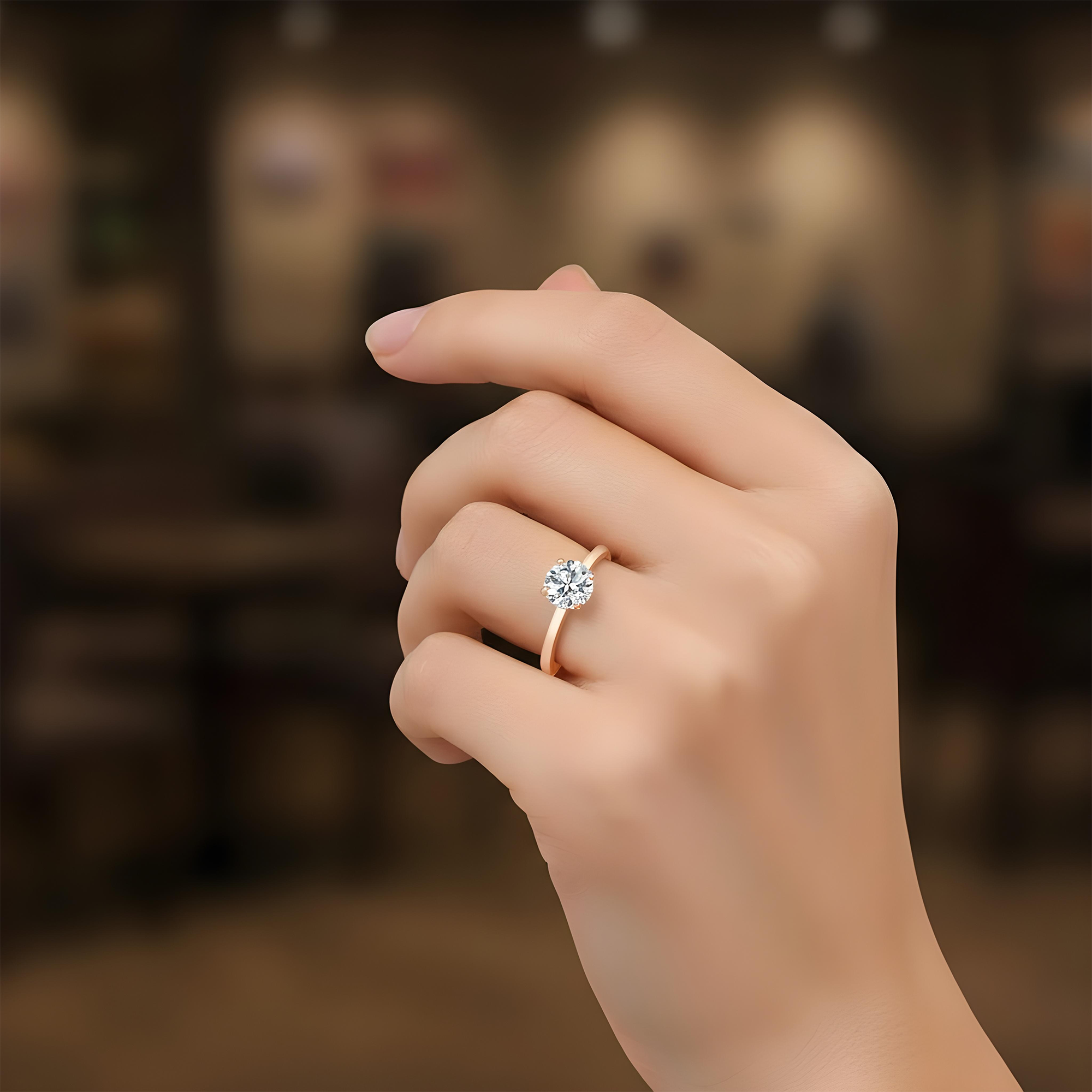 Platinum 1.20ct Round Cut Solitaire Diamond Engagement Ring