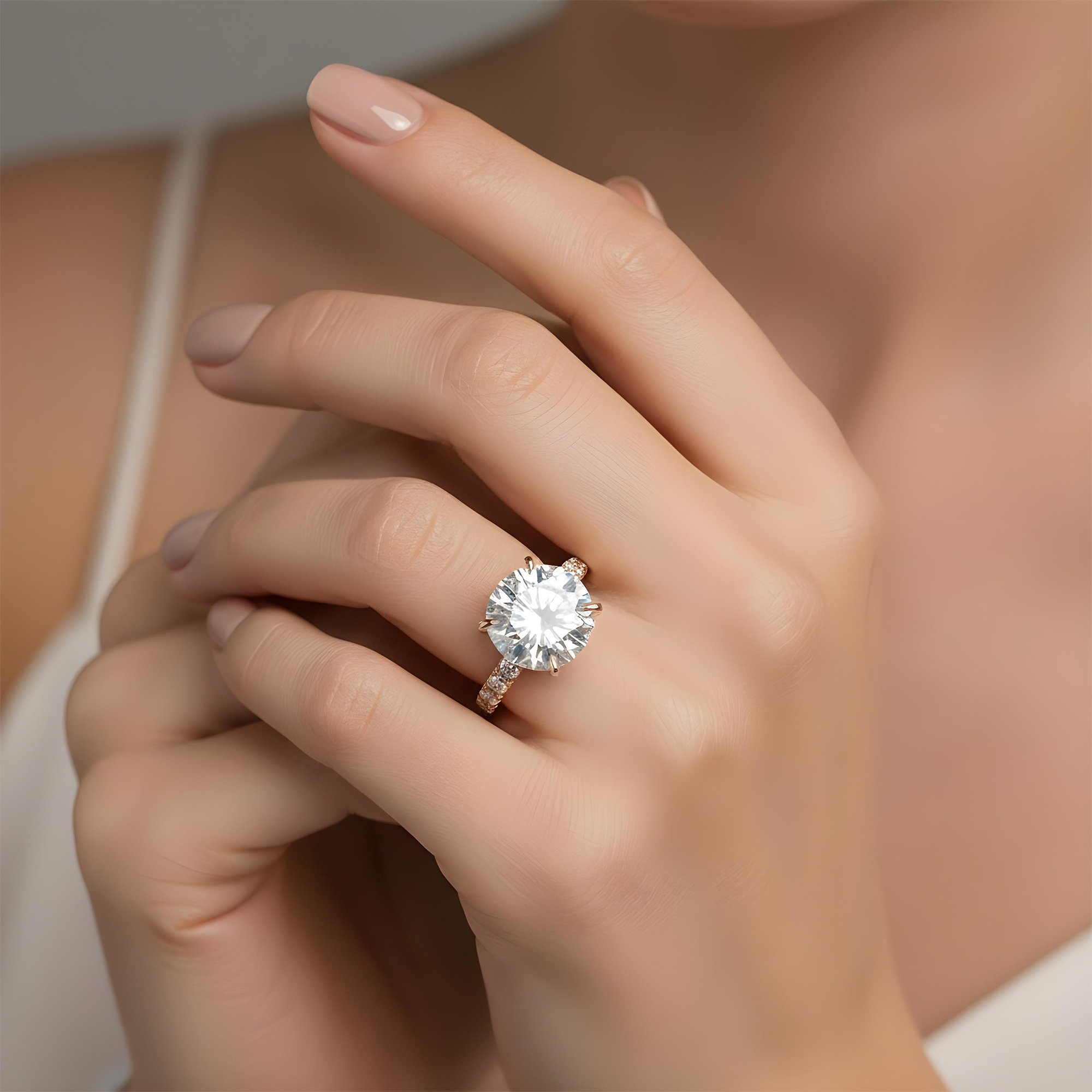 GIA Platinum 11.05ct Round Diamond Engagement Ring 12.47ctw