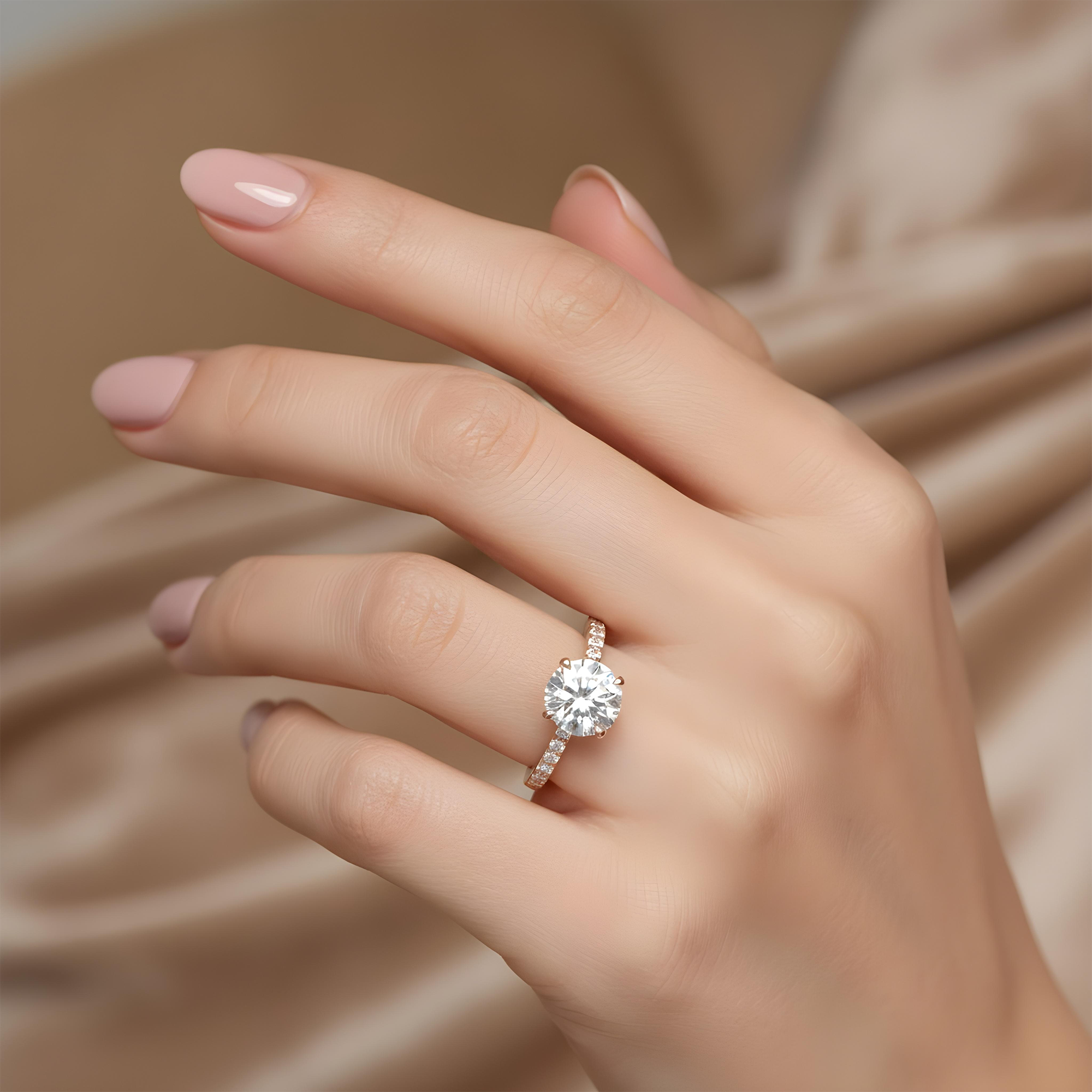 Platinum 2.18ct Round Diamond Engagement Ring 2.58ctw