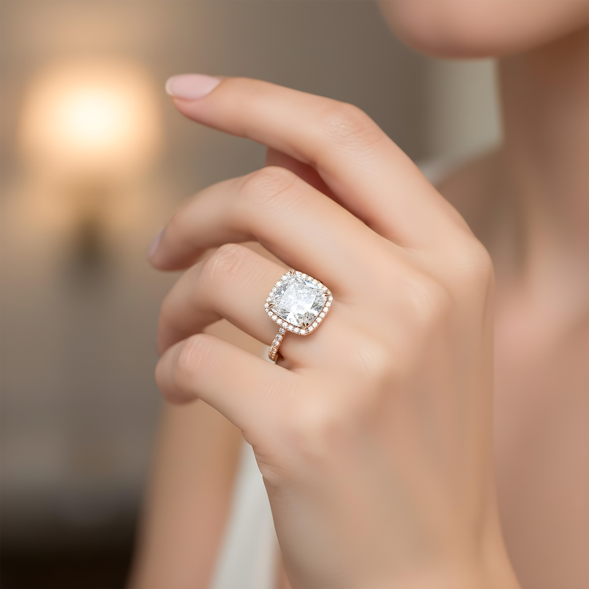 GIA Platinum 21.06ct Cushion Cut Diamond Engagement Ring 22.46ctw